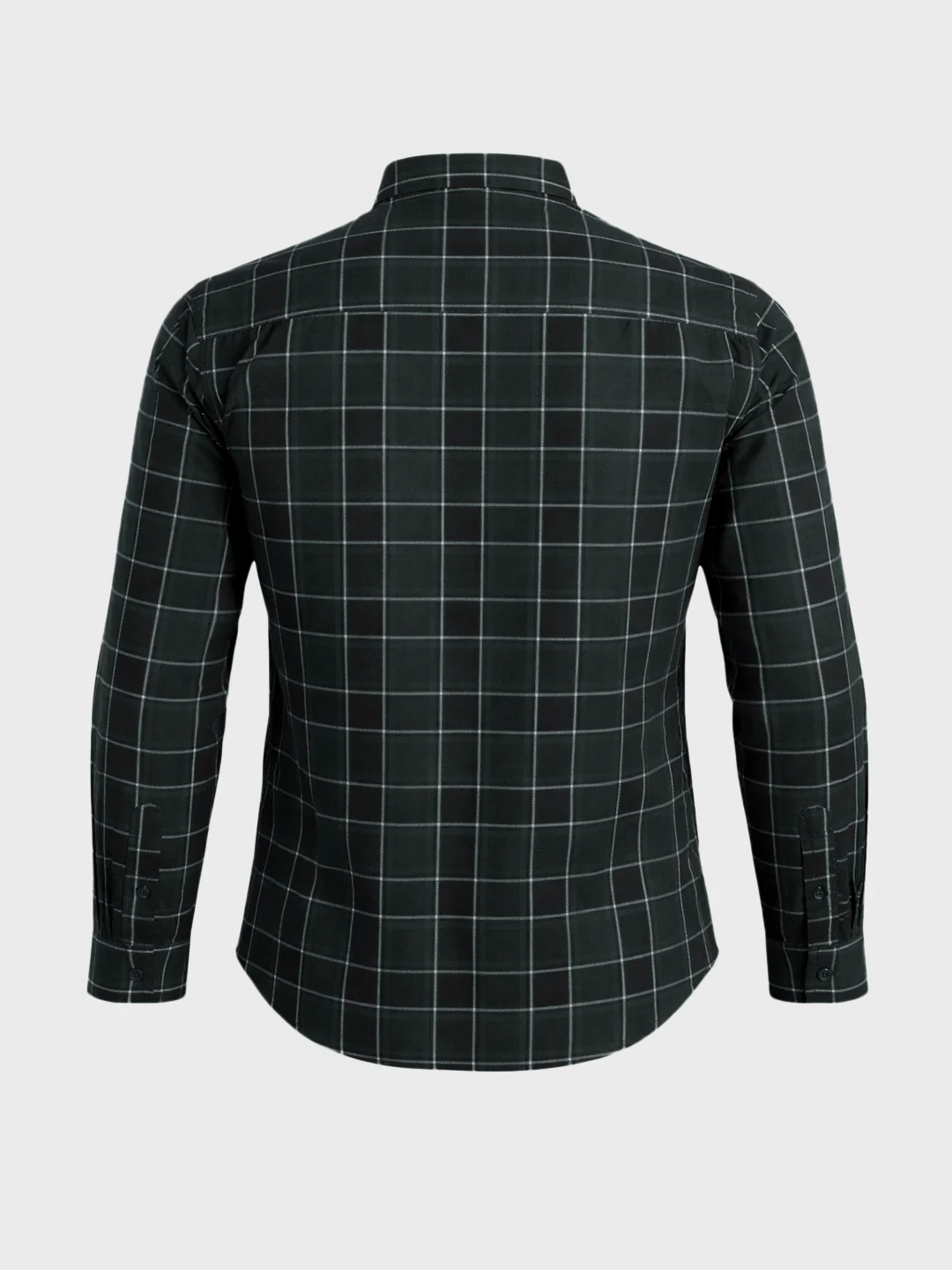 Men's Green Slim Fit Checkered Casual Shirt - Image 7