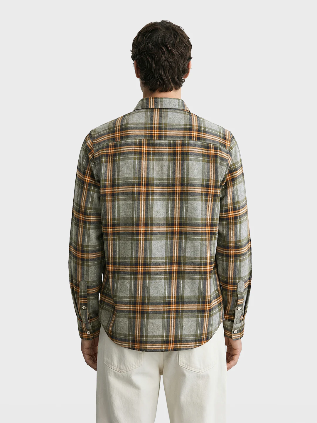Men's Green Slim Fit Checkered Casual Shirt - Image 5