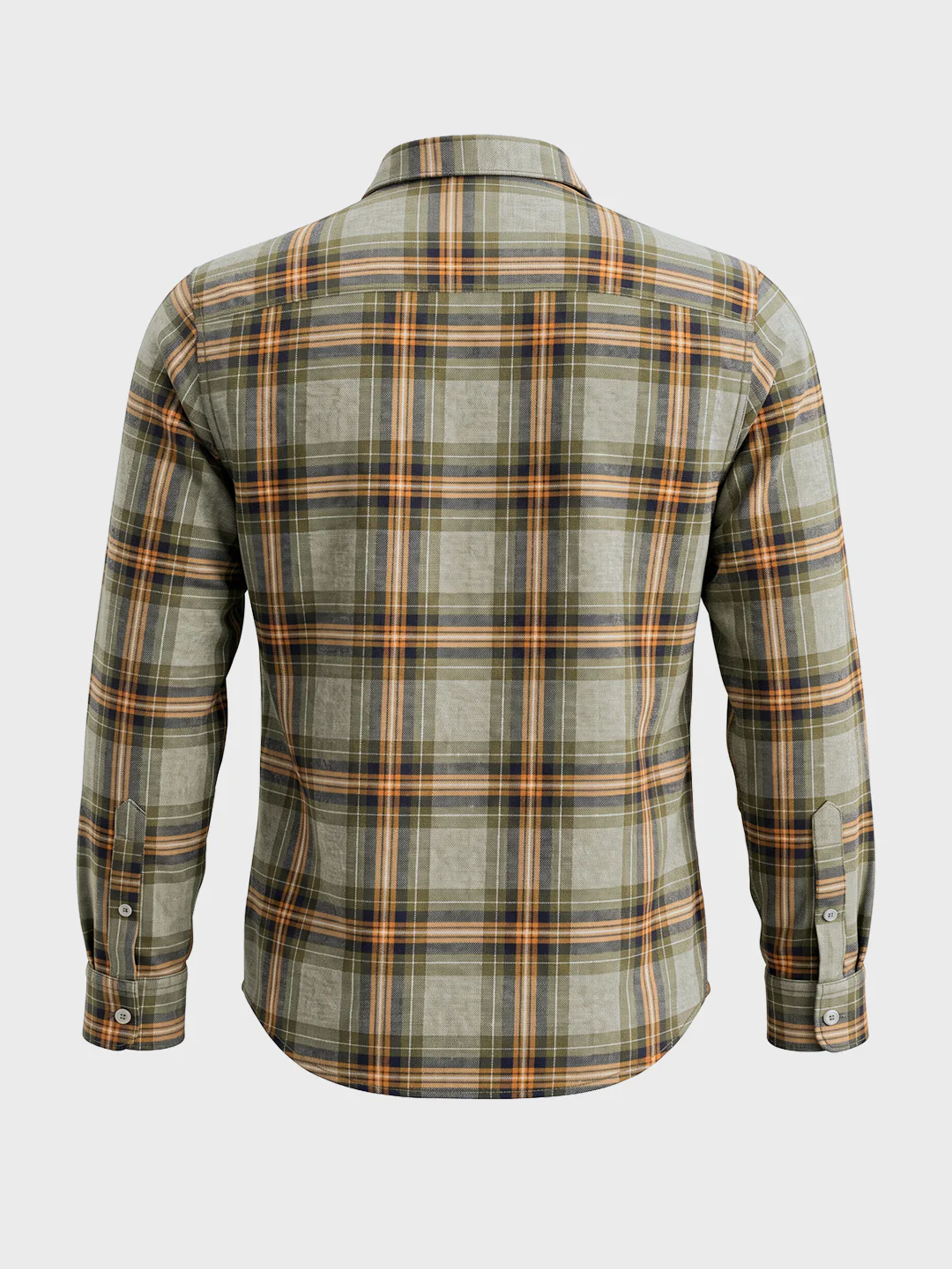 Men's Green Slim Fit Checkered Casual Shirt - Image 7