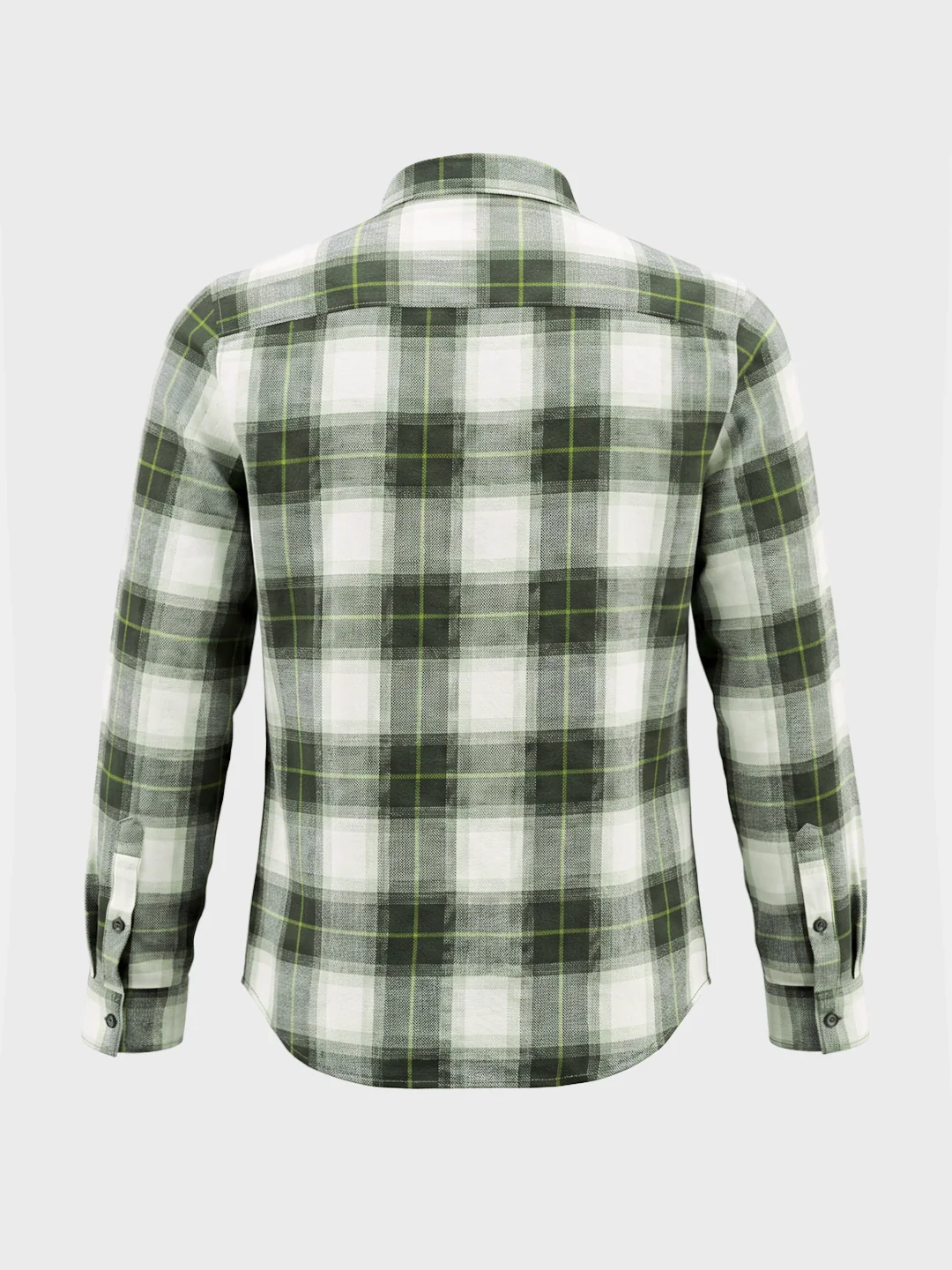 Men's Green Slim Fit Checkered Casual Shirt - Image 7