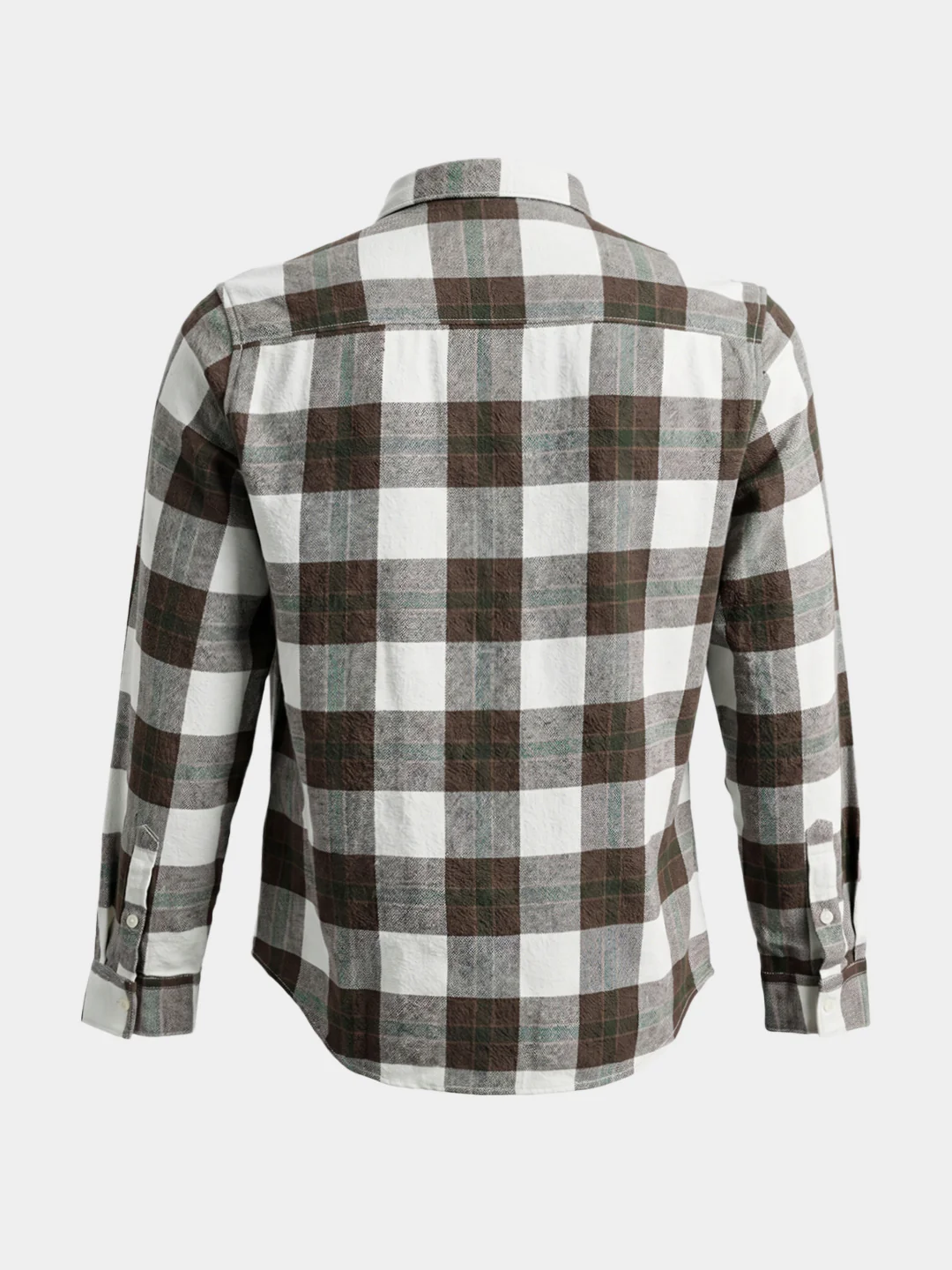 Men's Green Slim Fit Checkered Casual Shirt - Image 7