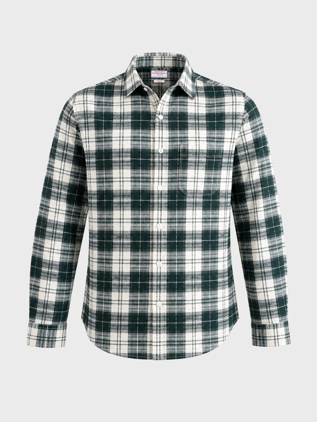 Men's Green Slim Fit Checkered Casual Shirt - Image 6