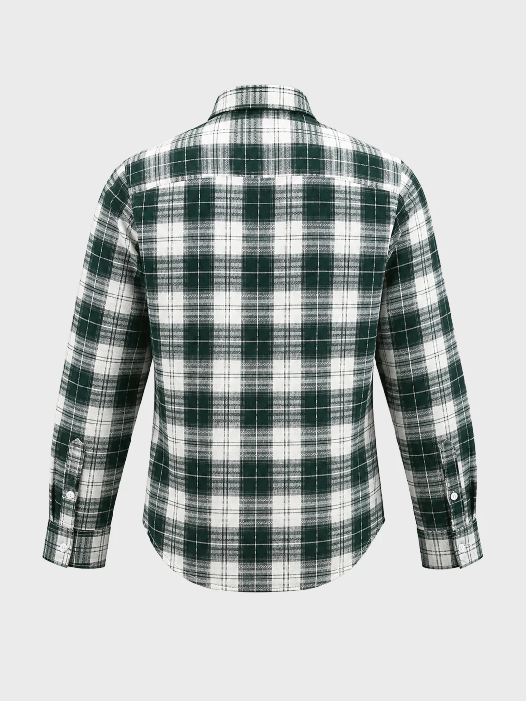 Men's Green Slim Fit Checkered Casual Shirt - Image 7