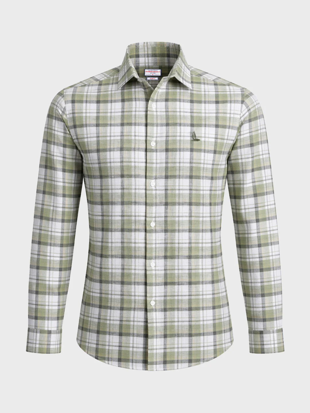 Men's Green Slim Fit Checkered Casual Shirt - Image 6