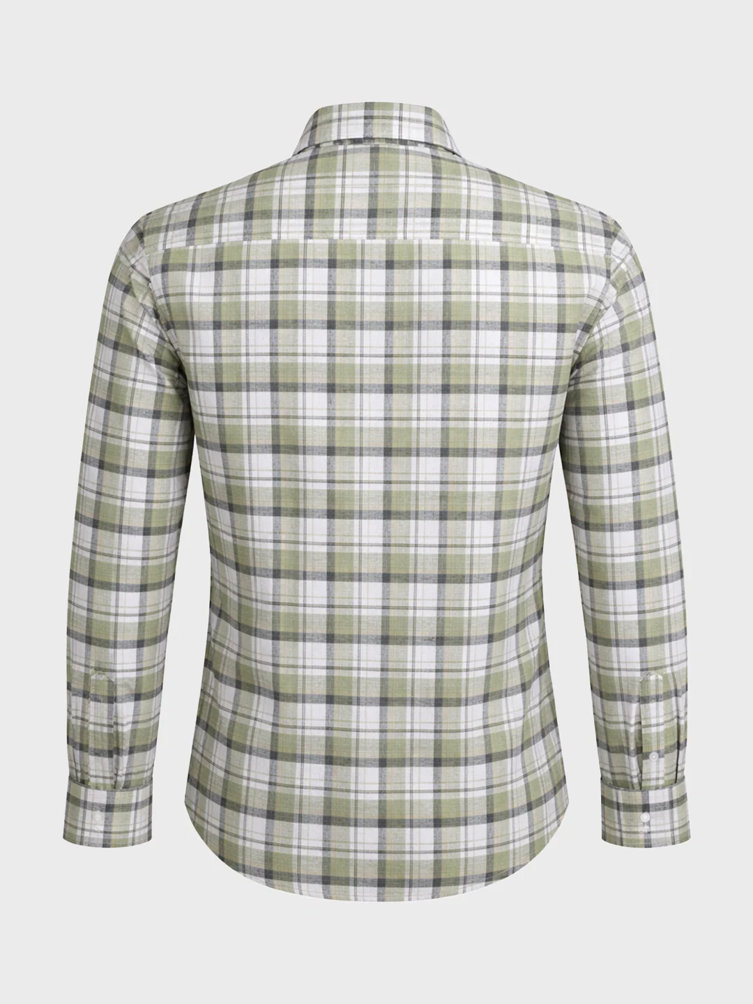 Men's Green Slim Fit Checkered Casual Shirt - Image 7