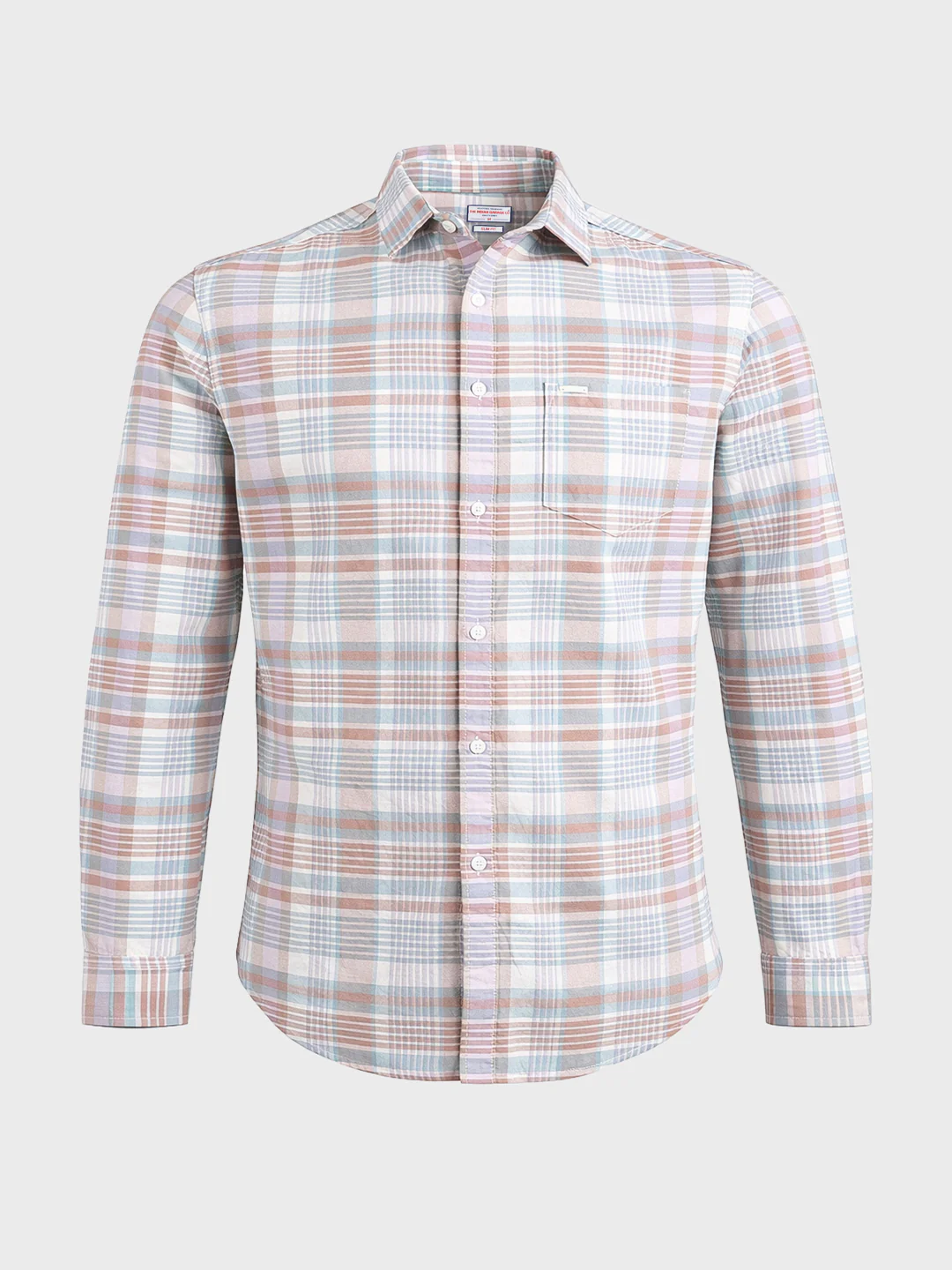 Men's Green Slim Fit Checkered Casual Shirt - Image 6