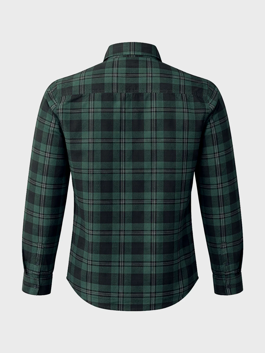 Men's Green Slim Fit Checkered Casual Shirt - Image 7