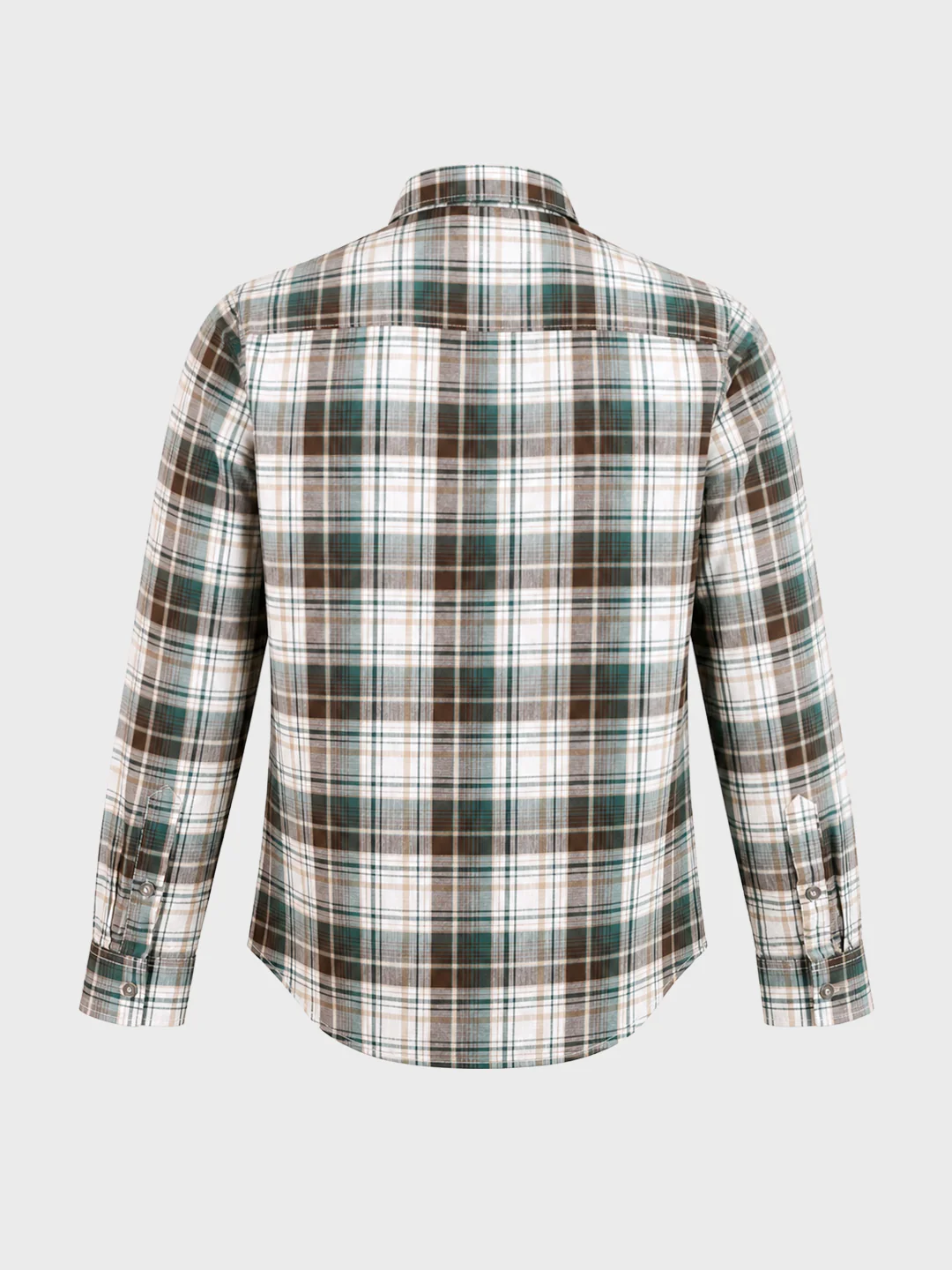 Men's Green Slim Fit Checkered Casual Shirt - Image 7