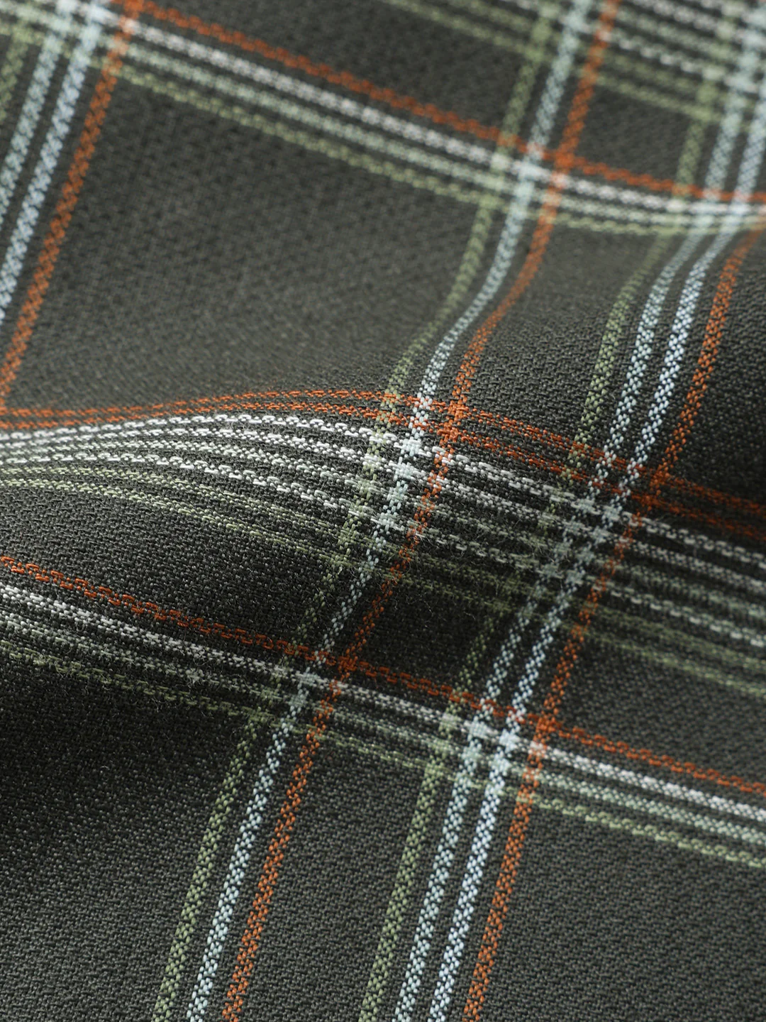 Men's Green Slim Fit Checkered Casual Shirts - Image 6
