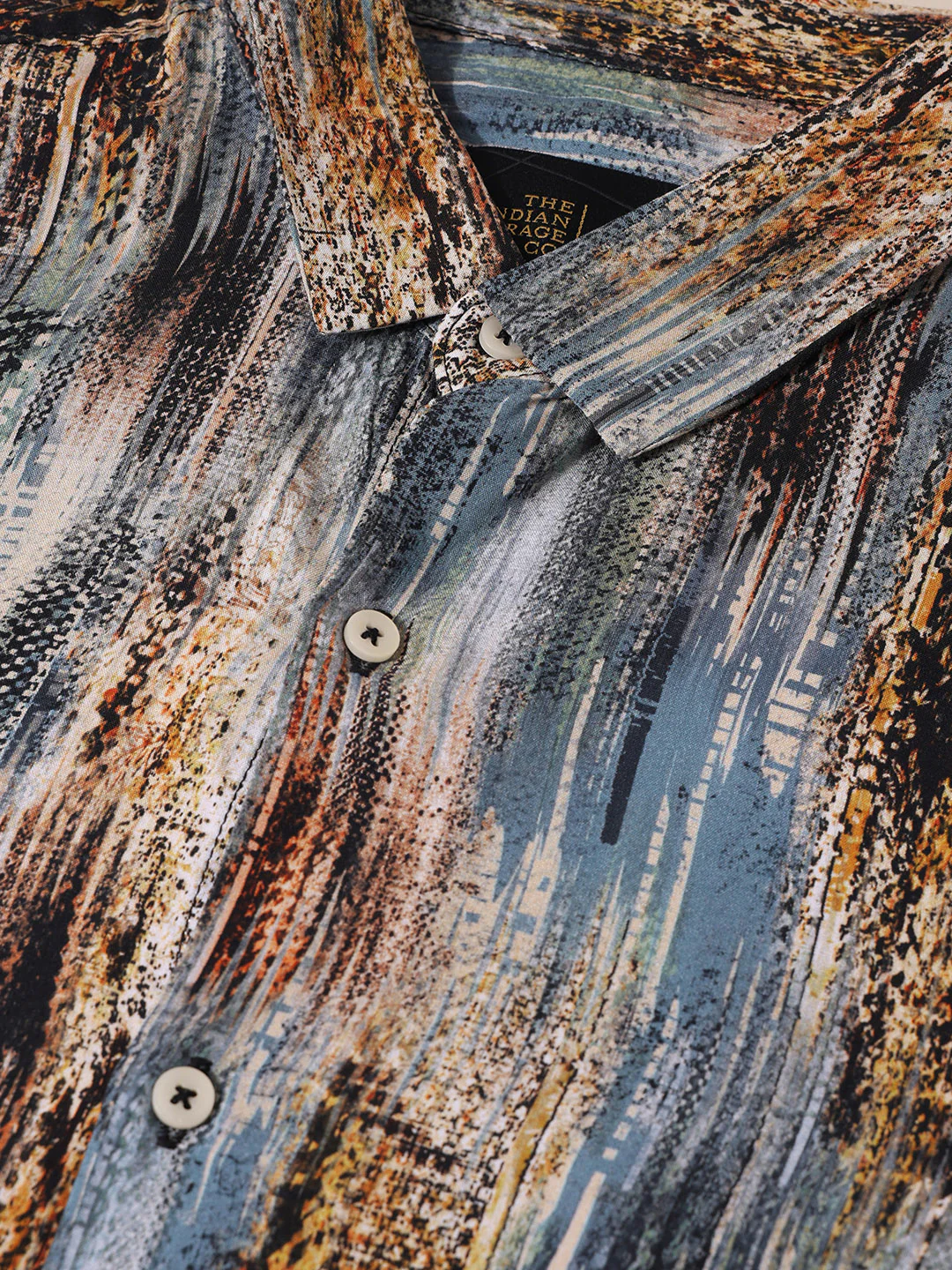 Men's Green Slim Fit Party Wear Printed Shirt - Image 3