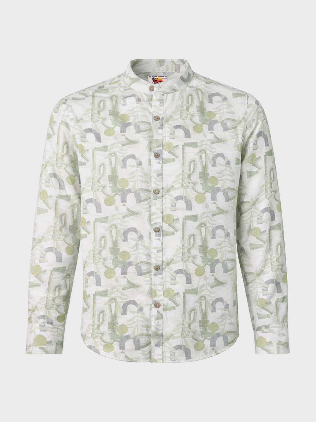 Men's Green Slim Fit Printed Casual Shirt - Image 6