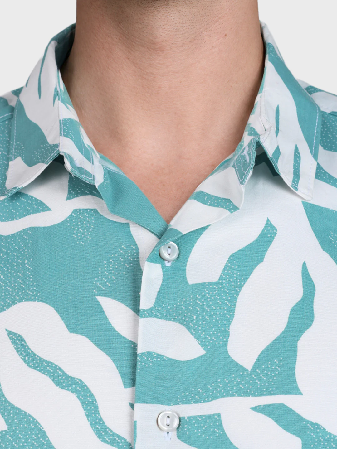 Men's Green Slim Fit Printed Casual Shirts - Image 3