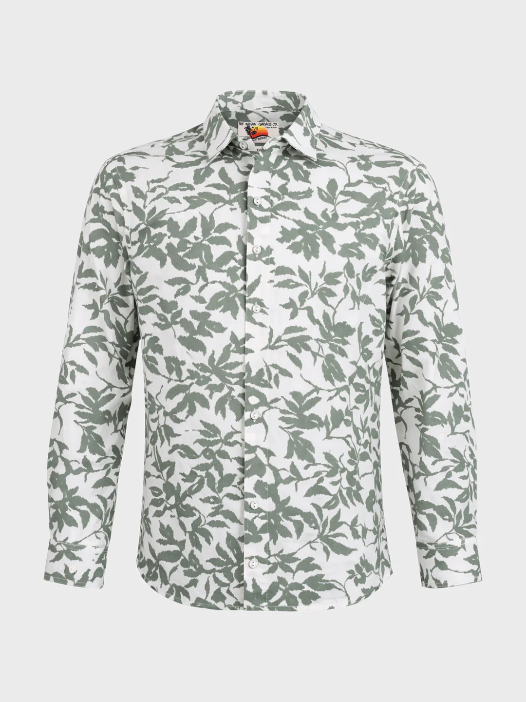 Men's Green Slim Fit Printed Casual Shirts - Image 6