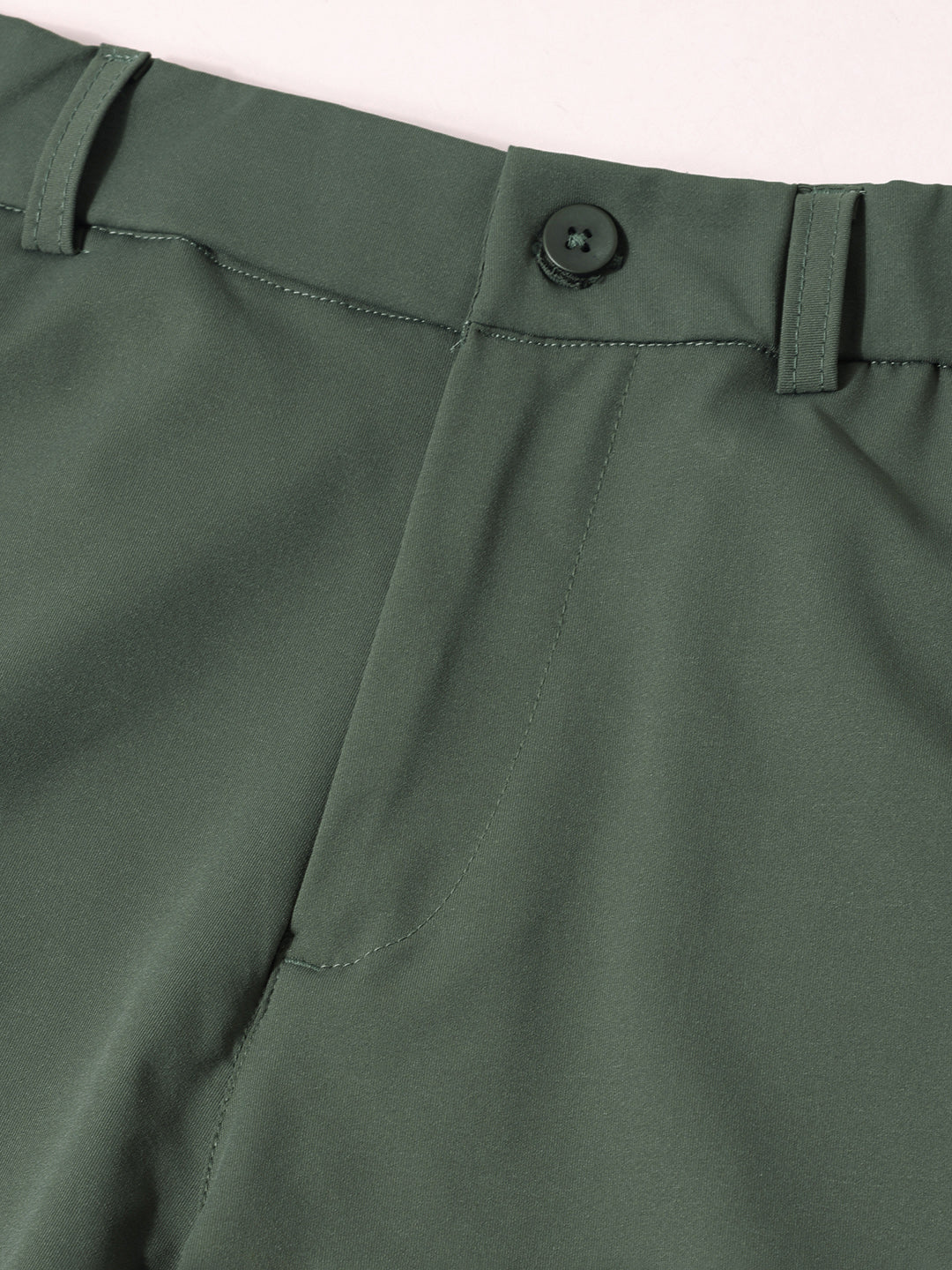 Men's Green Slim Fit Solid Casual Chinos - Image 7