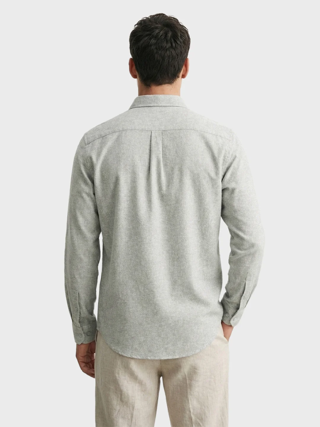Men's Green Slim Fit Solid Casual Shirt - Image 3