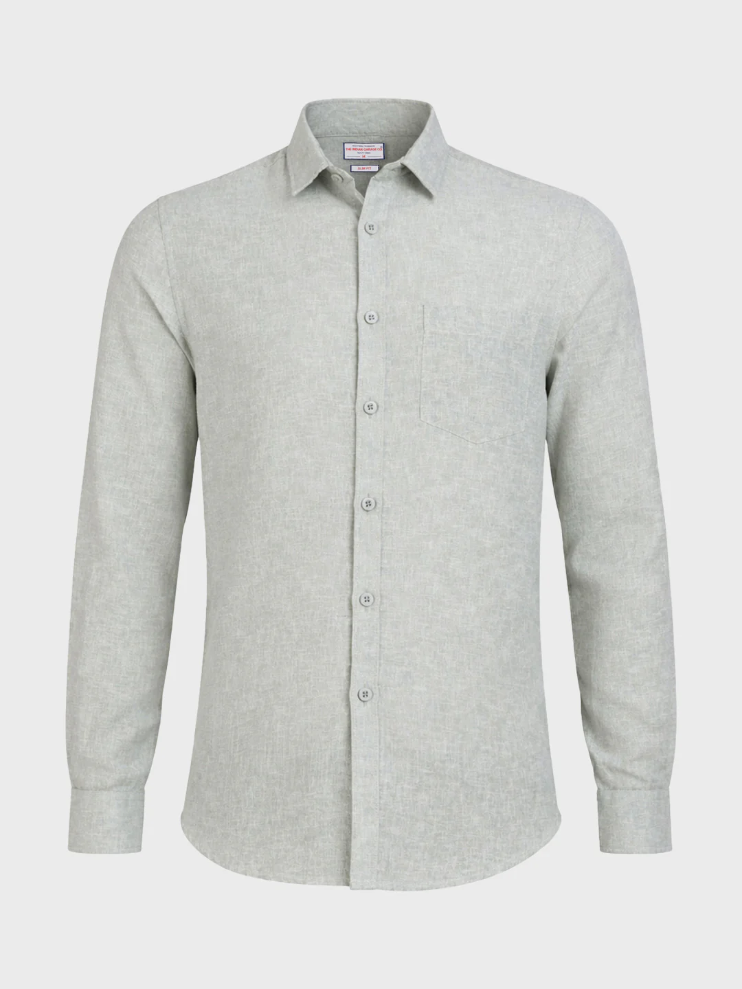 Men's Green Slim Fit Solid Casual Shirt - Image 4