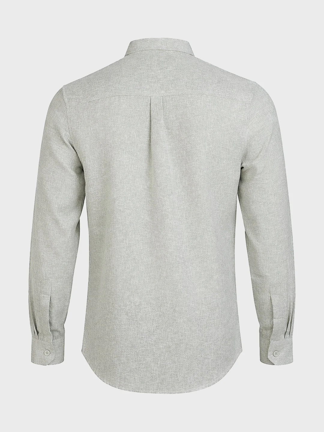 Men's Green Slim Fit Solid Casual Shirt - Image 5