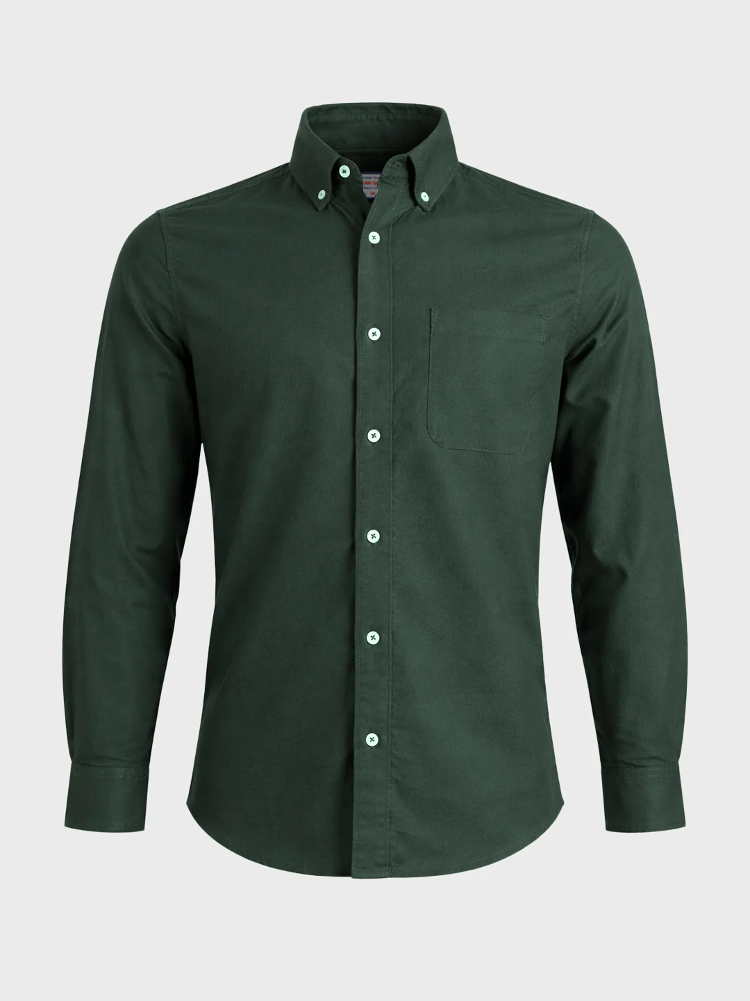 Men's Green Slim Fit Solid Casual Shirt - Image 6