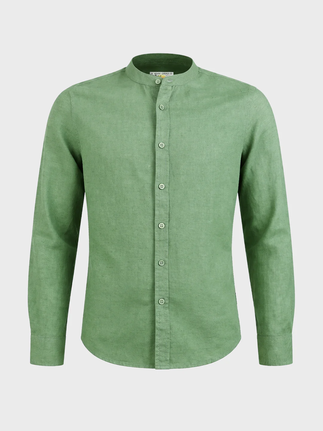 Men's Green Slim Fit Solid Casual Shirts - Image 6