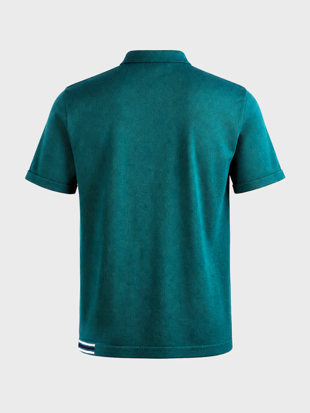 Men's Green Slim Fit Solid Casual T-Shirt - Image 7