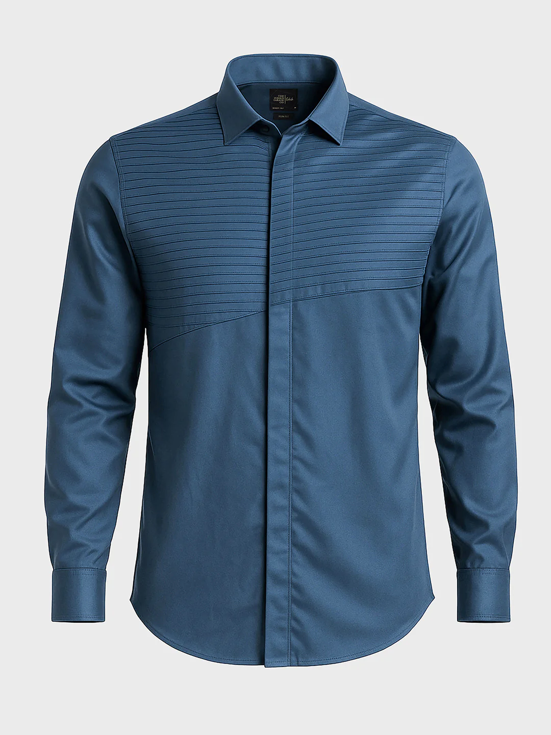 Men's Green Slim Fit Solid Party Wear Shirt - Image 4