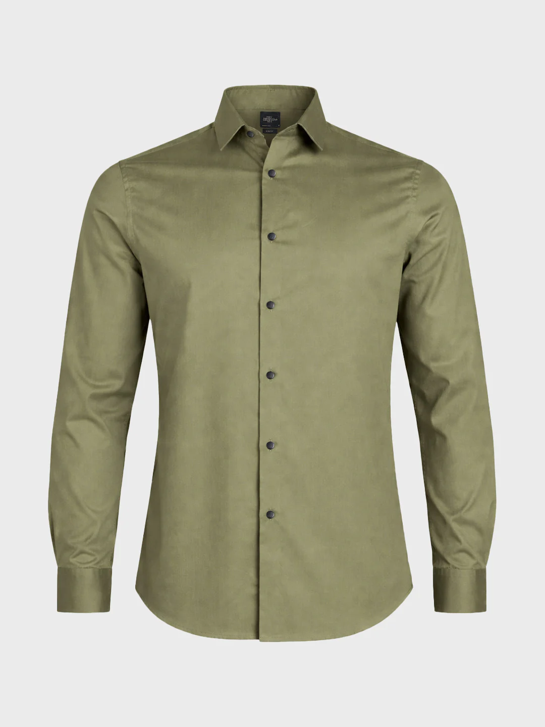 Men's Green Slim Fit Solid Party Wear Shirt - Image 4