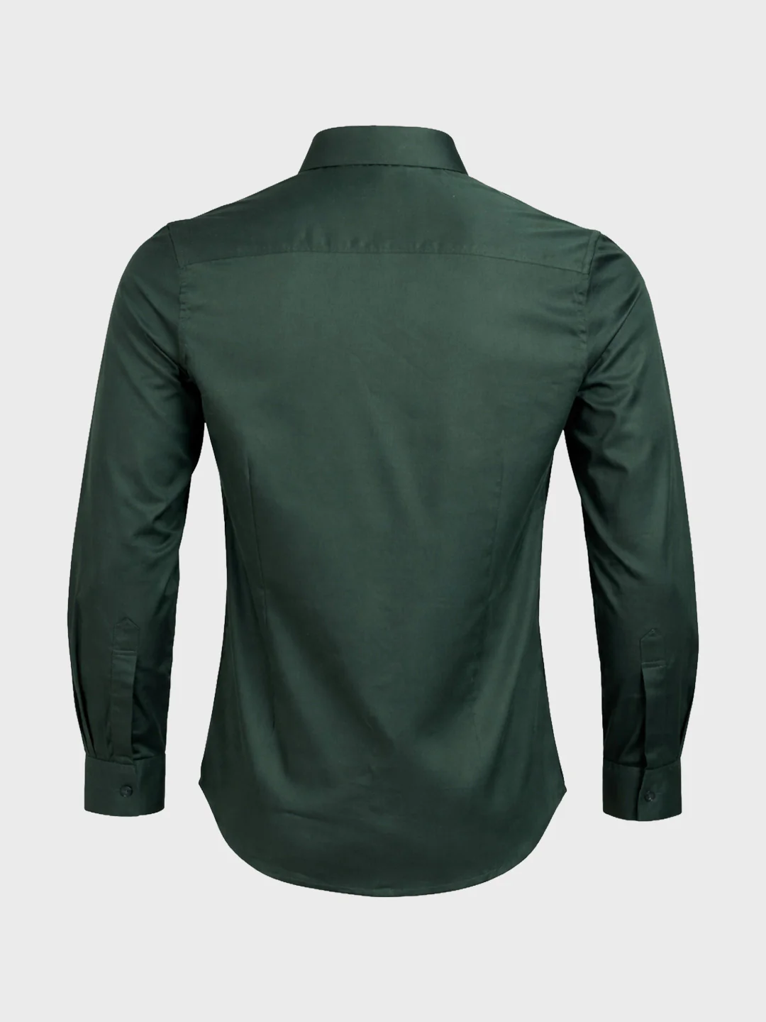 Men's Green Slim Fit Solid Party Wear Shirt - Image 5