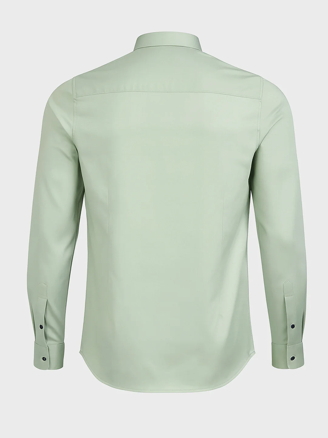 Men's Green Slim Fit Solid Party Wear Shirt - Image 5