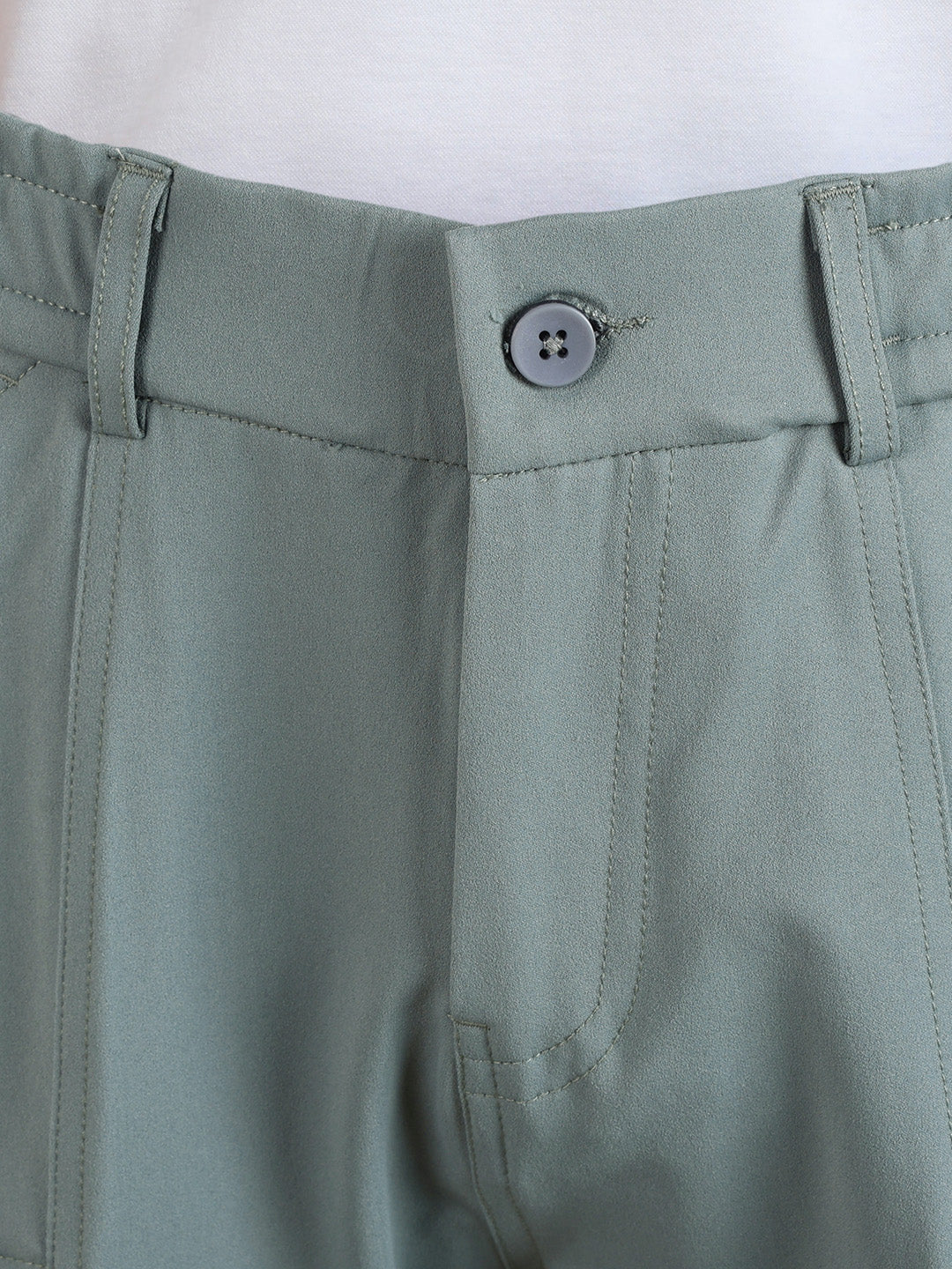 Men's Green Slim Fit Solid Utility Cargo - Image 10