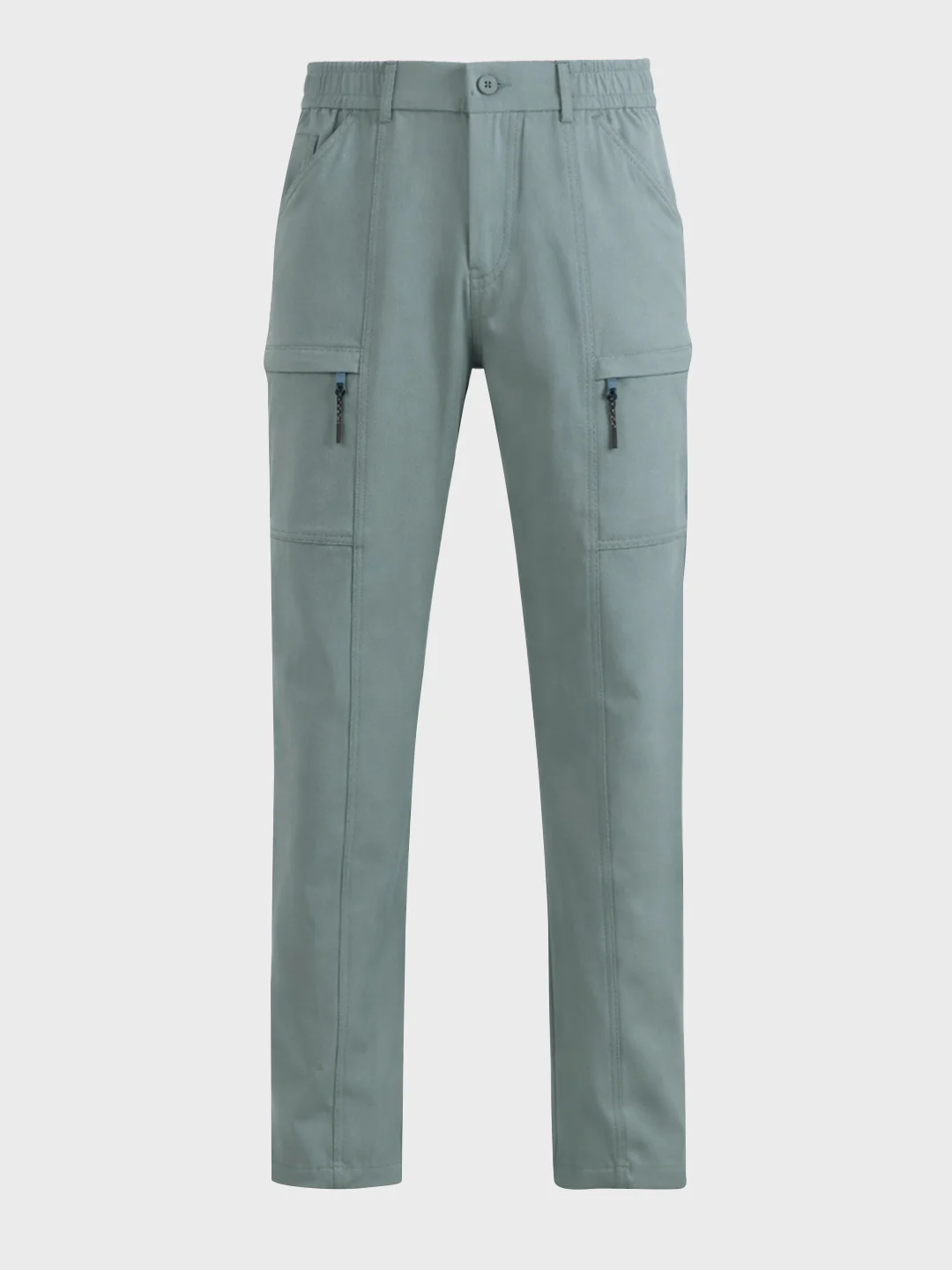 Men's Green Slim Fit Solid Utility Cargo - Image 6