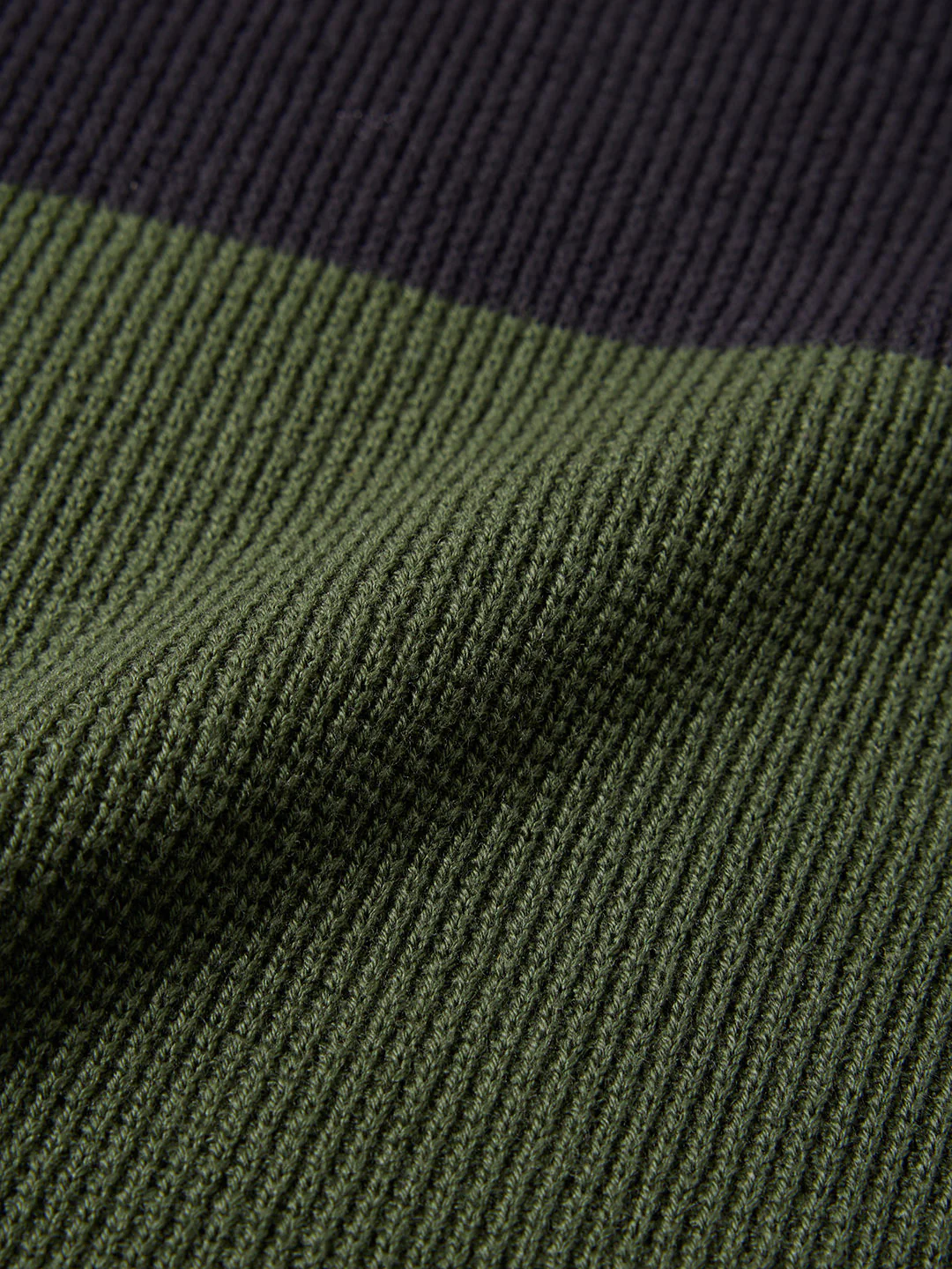 Men's Green Slim Fit Striped Flat Knit T-Shirt - Image 7