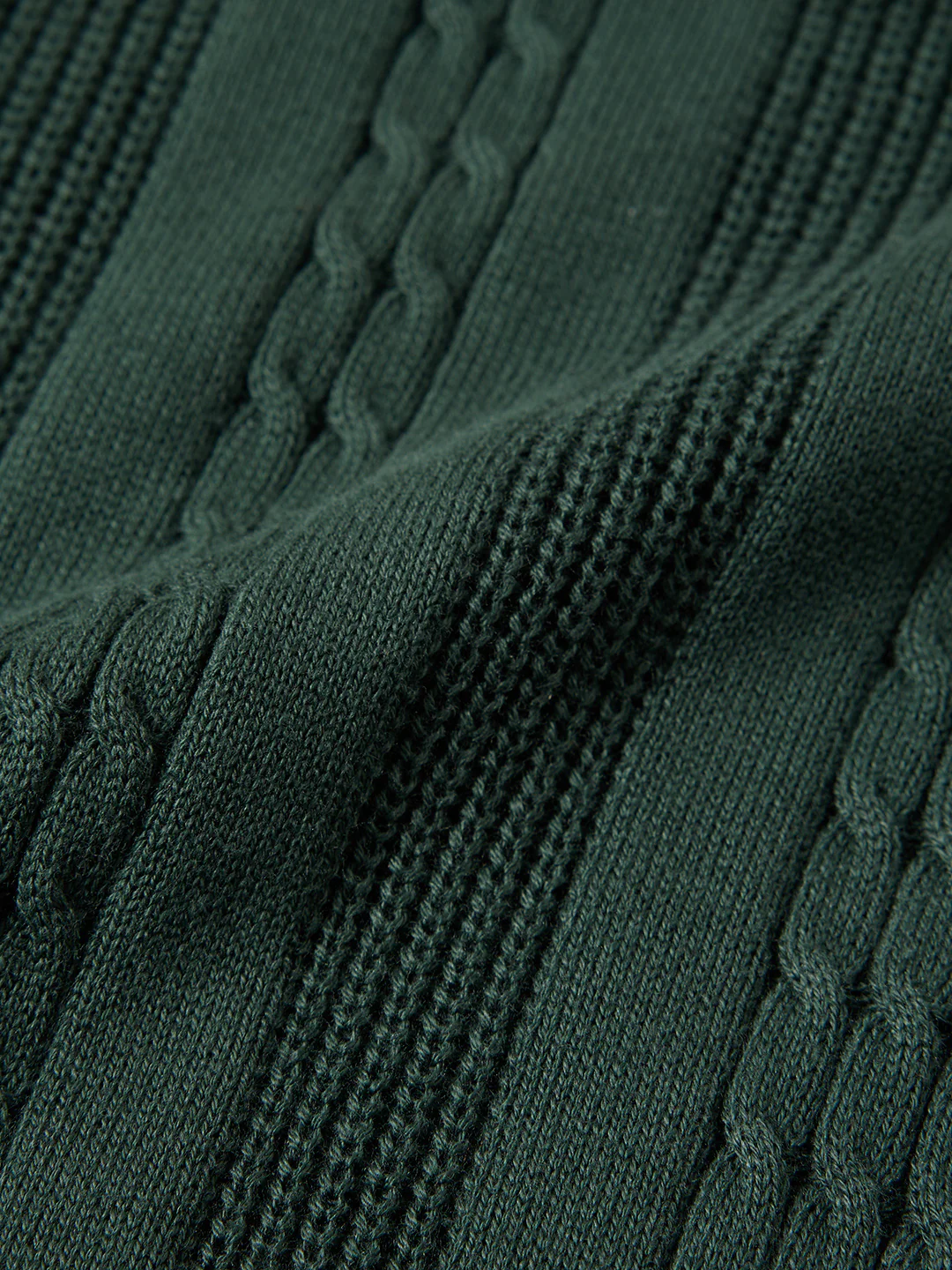 Men's Green Slim Fit Textured Flat Knit T-Shirt - Image 7