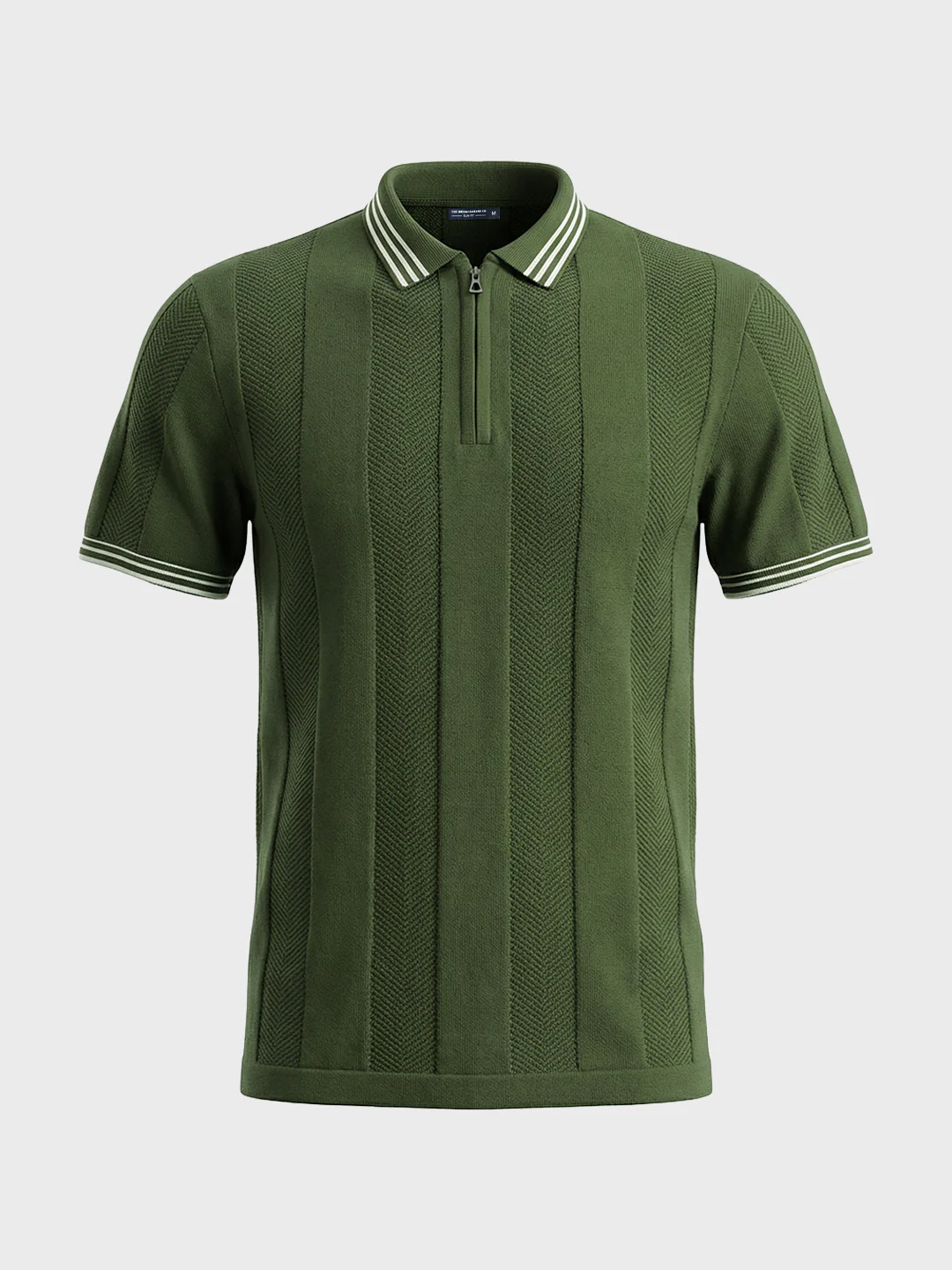 Men's Green Slim Fit Solid Casual T-Shirt - Image 6