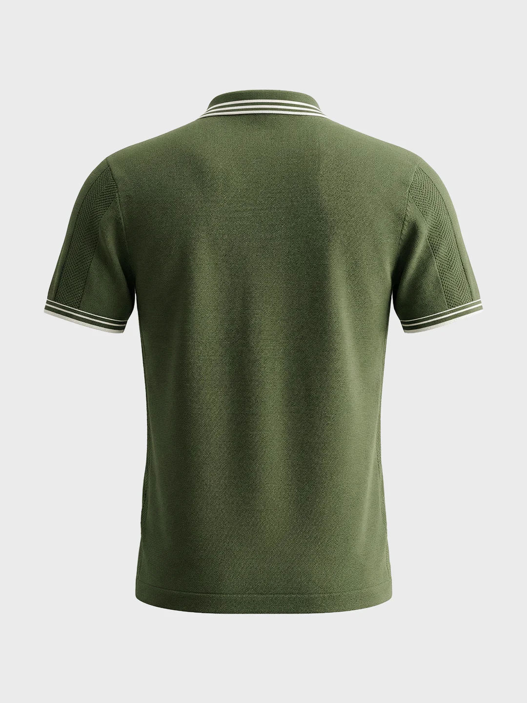 Men's Green Slim Fit Solid Casual T-Shirt - Image 7