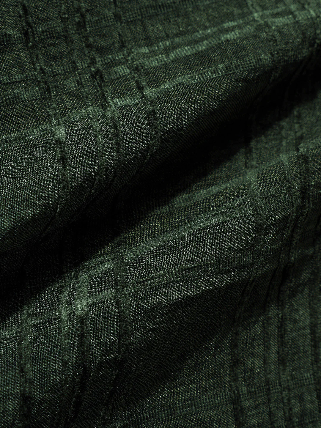 Men's Green Slim Fit Textured Party Wear Shirt - Image 7