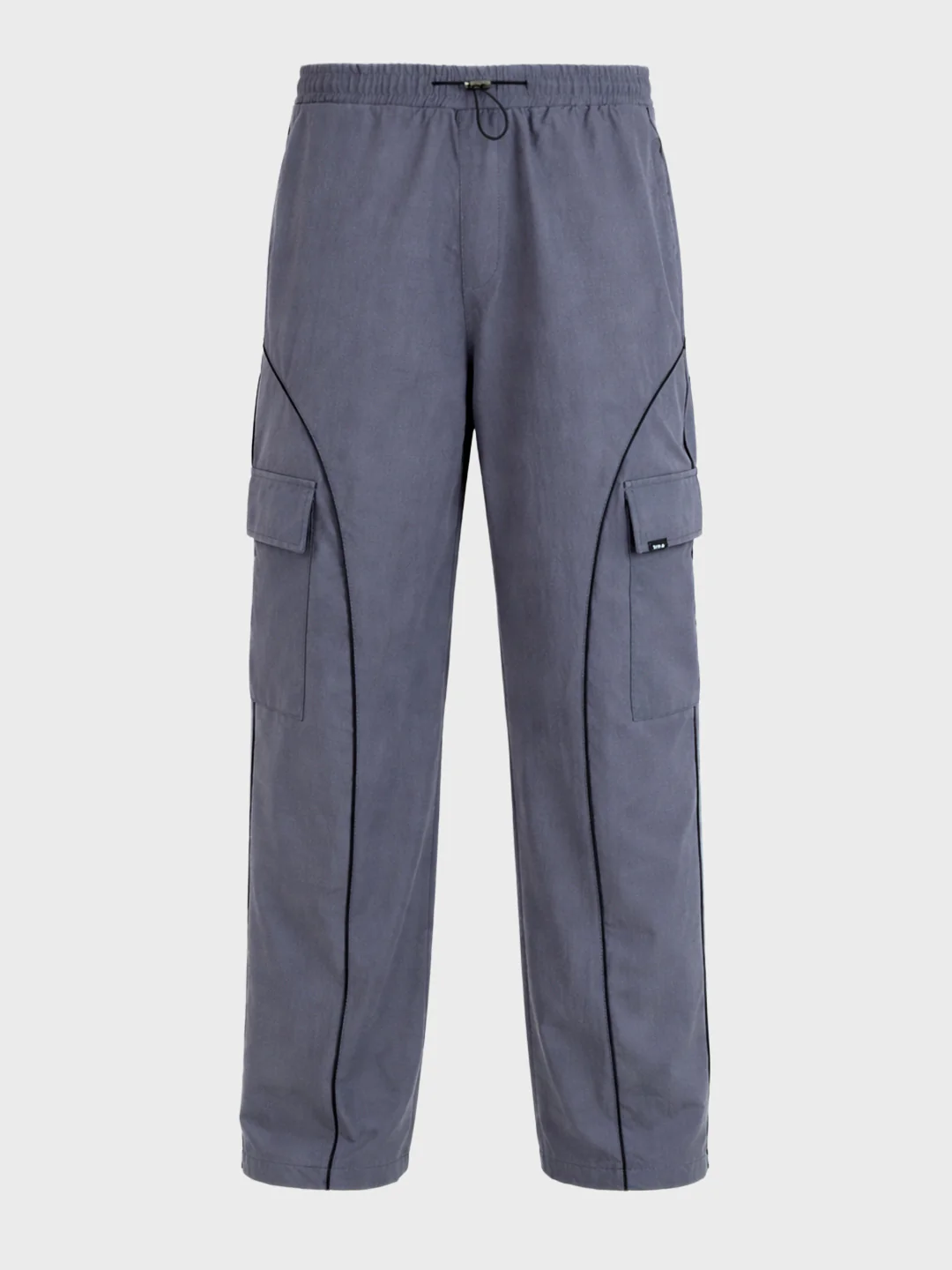 Men's Grey Baggy  Fit Solid Utility Cargo - Image 6