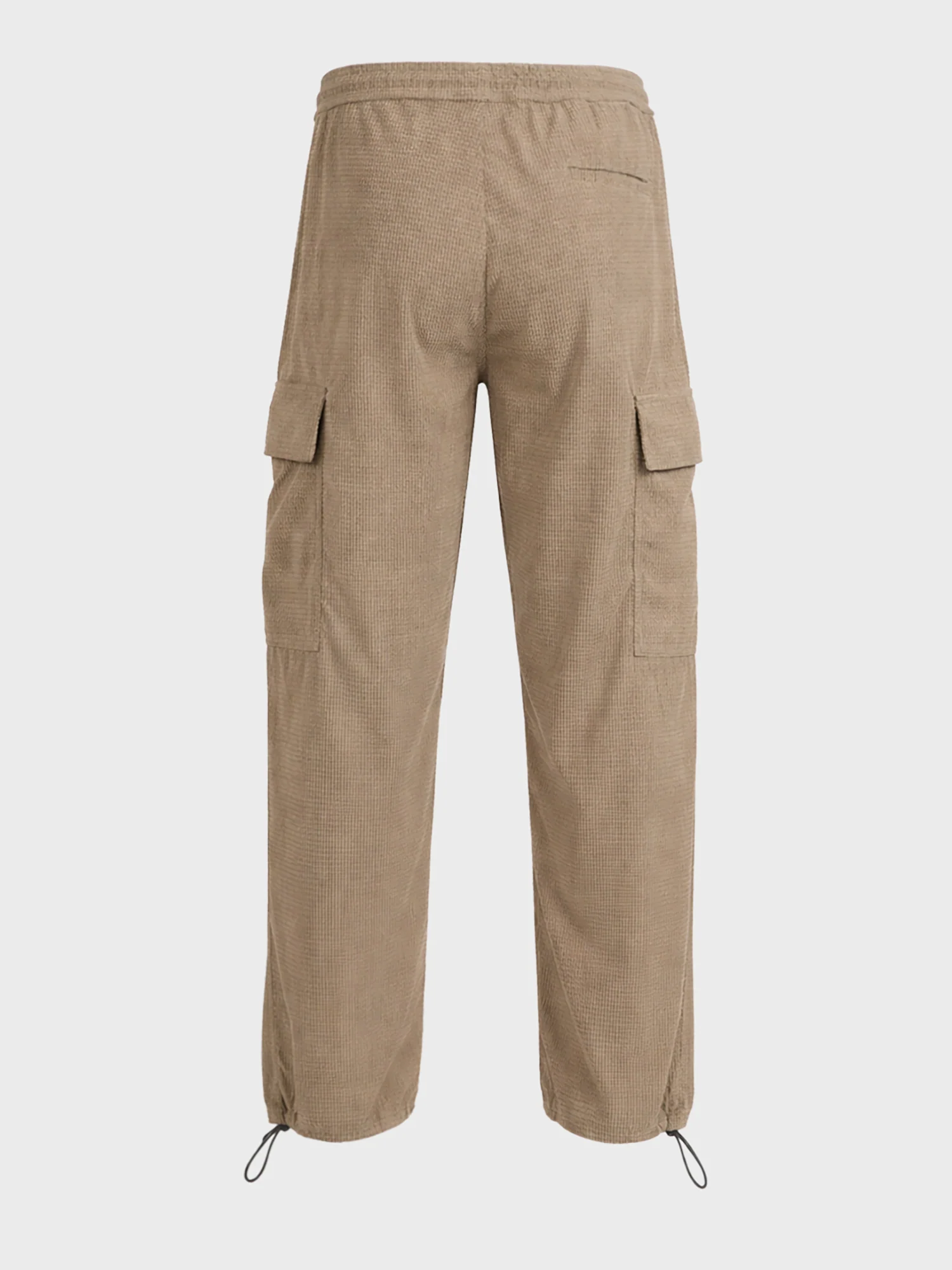 Men's Grey Baggy Fit Textured Utility Cargo - Image 6