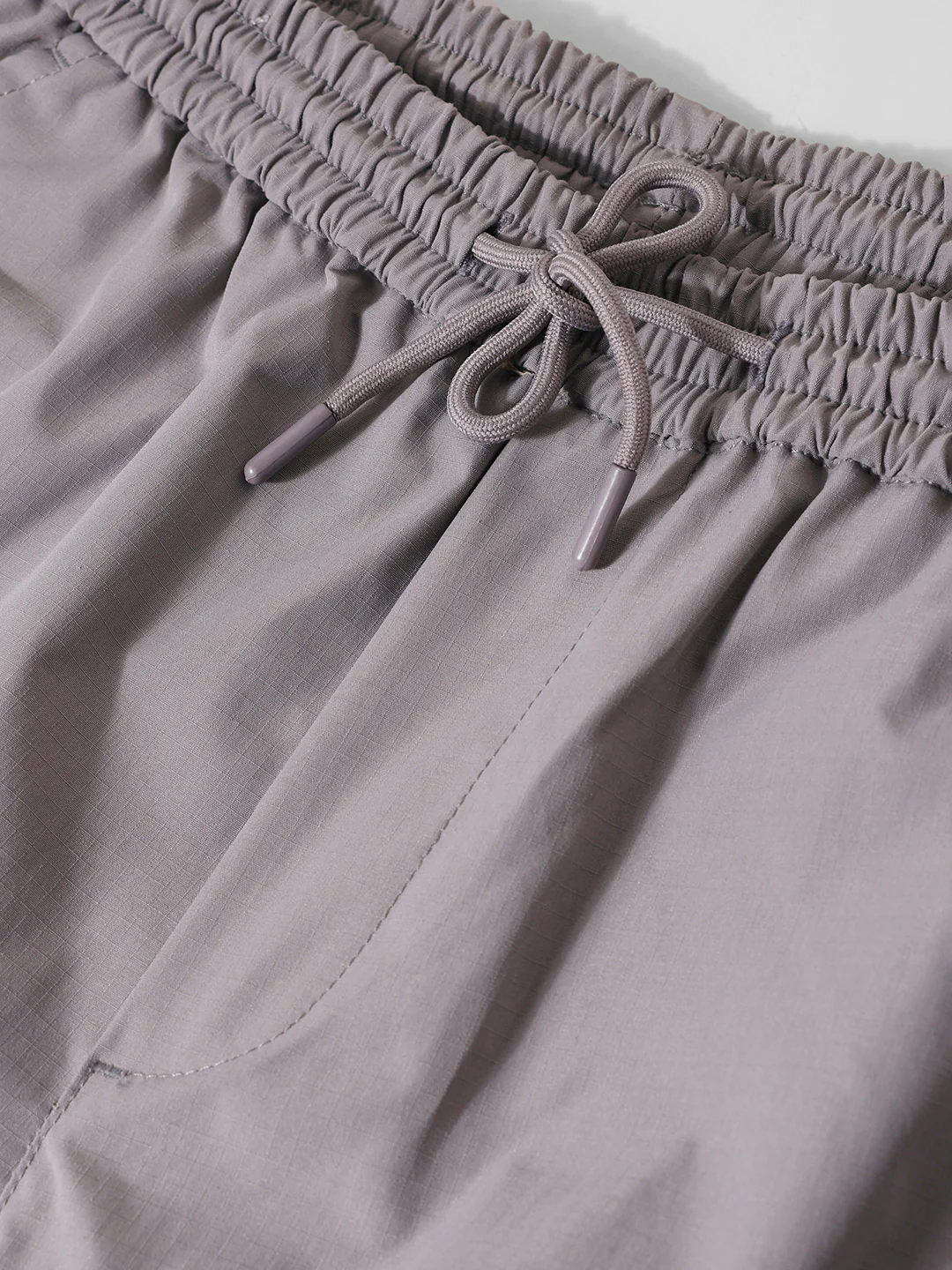 Men's Grey Baggy Fit Textured Utility Cargo - Image 6