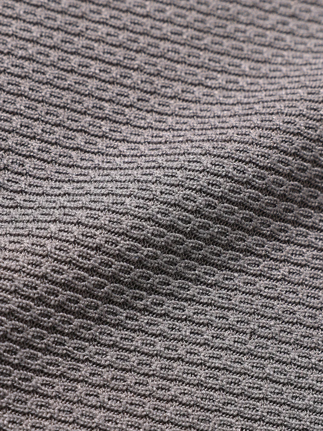 Men's Grey Boxy Fit Textured Casual T-Shirt - Image 6