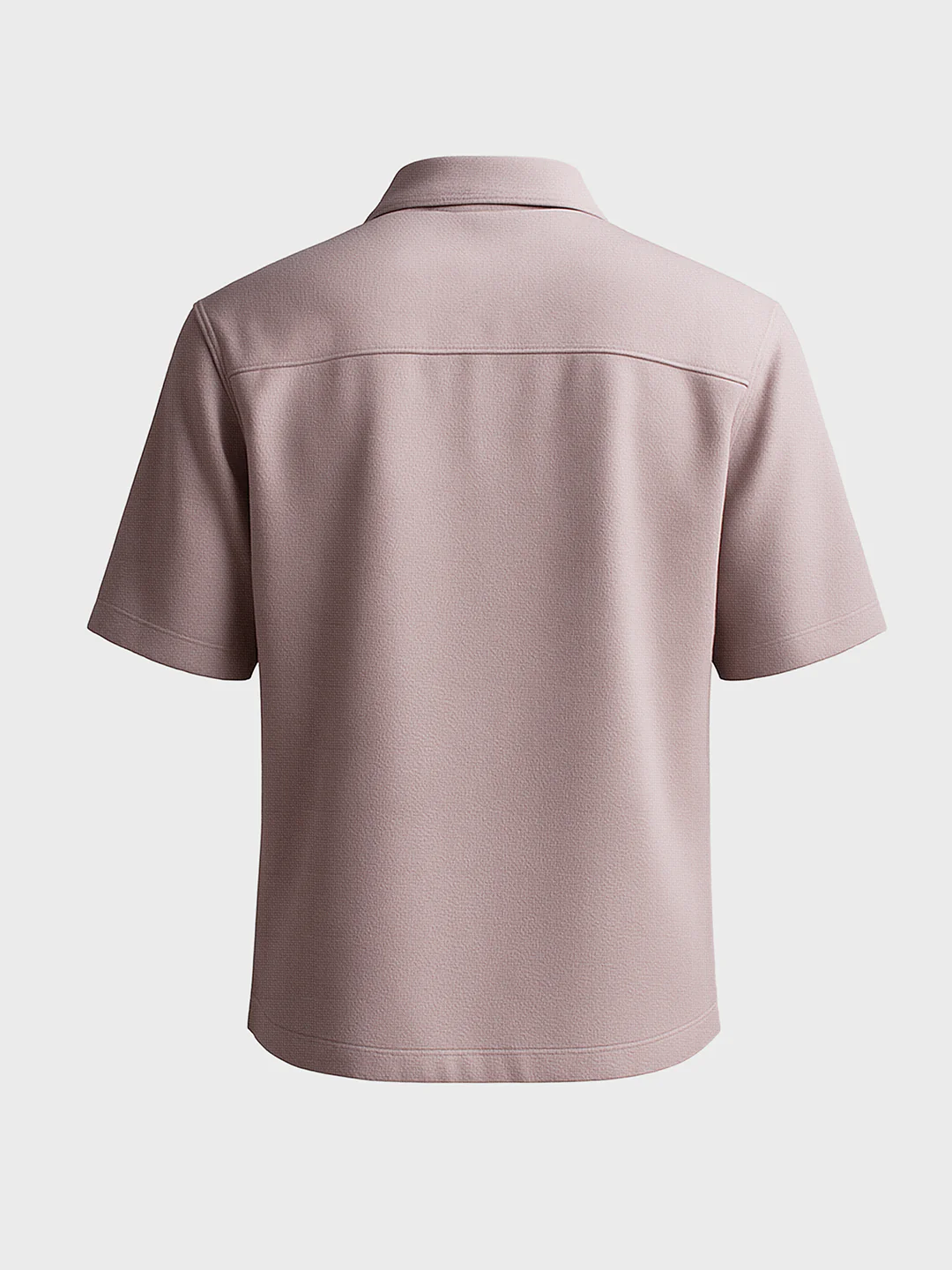Men's Grey Boxy Fit Textured Resort Wear Shirt - Image 4