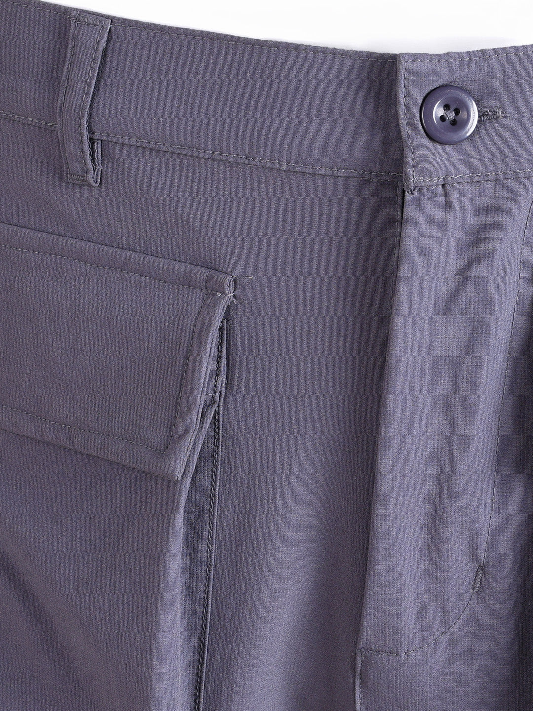 Men's Grey Loose Fit Solid Utility Cargo - Image 8