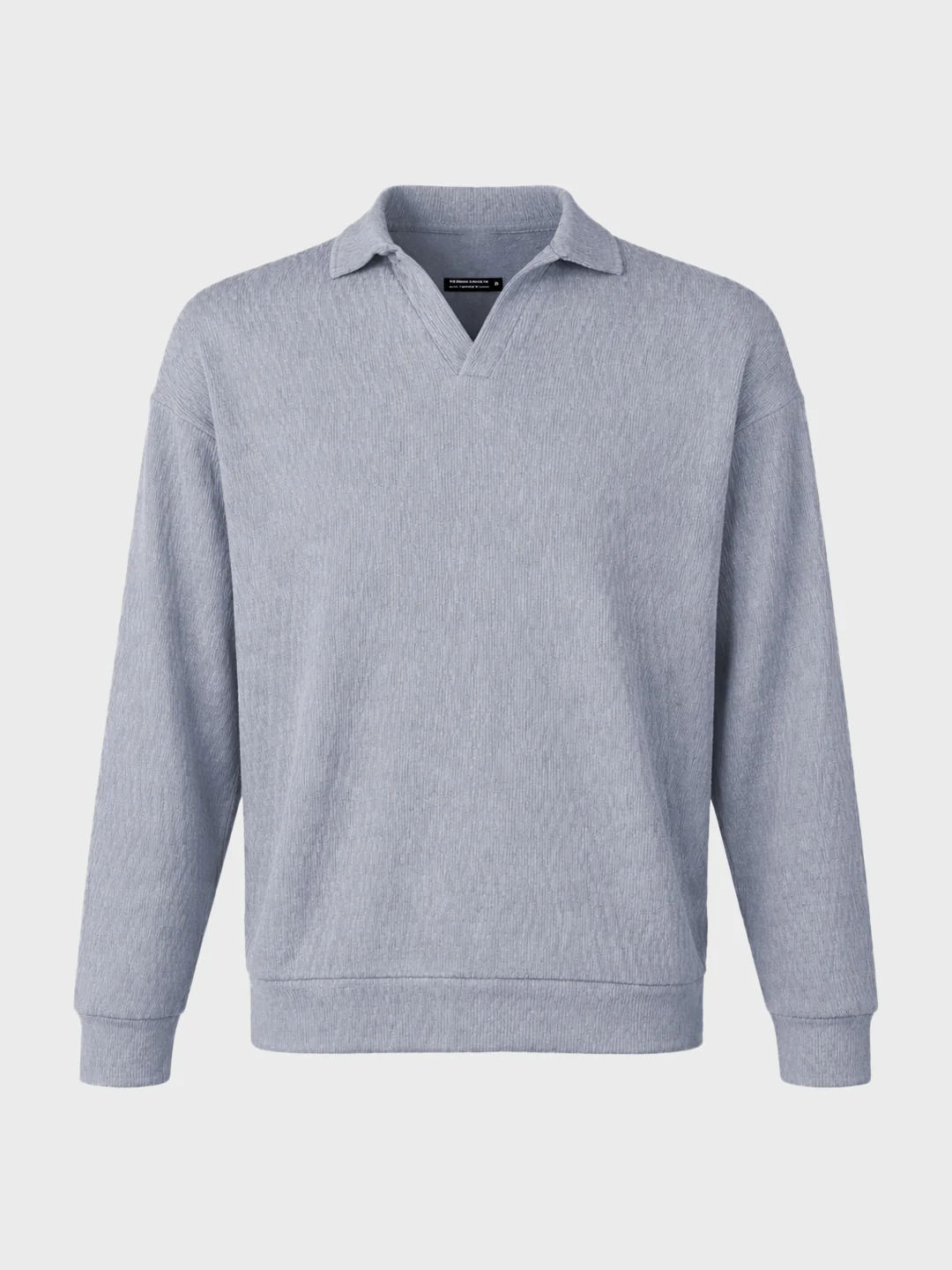 Men's Grey Oversized Fit Textured Casual T-Shirts - Image 5