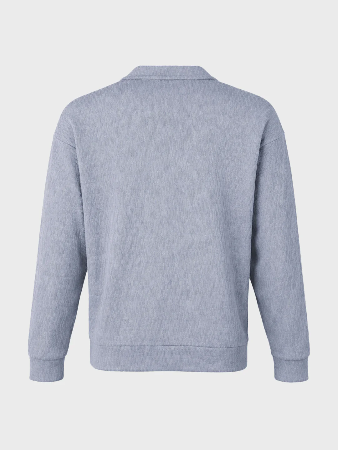 Men's Grey Oversized Fit Textured Casual T-Shirts - Image 6