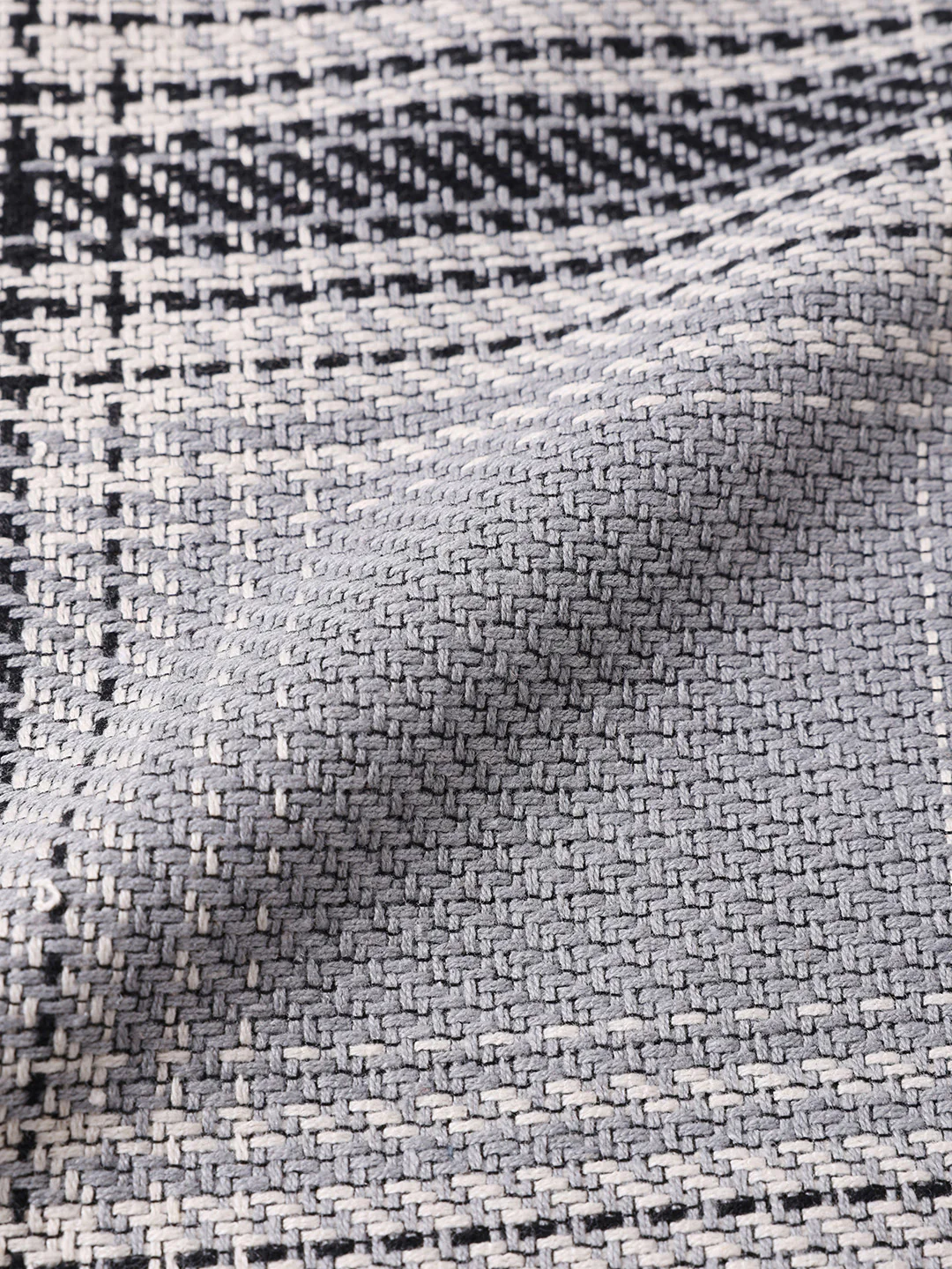 Men's Grey Regular Fit Checked Casual Shirt - Image 6