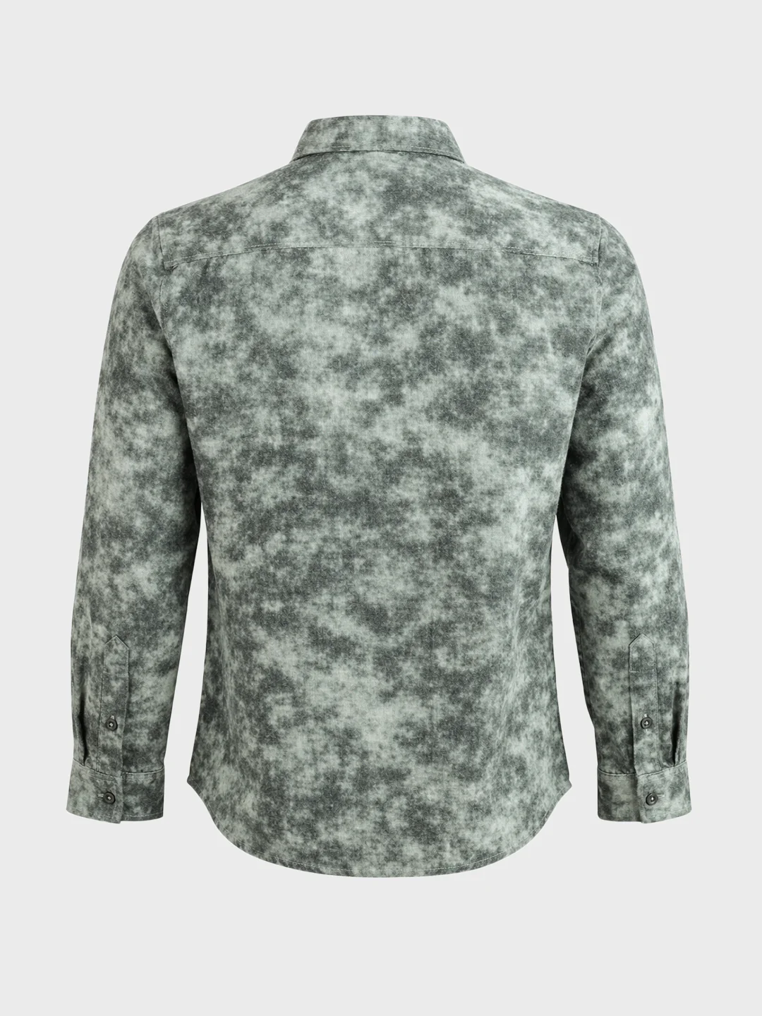 Men's Green Regular Fit Printed Casual Shirt - Image 7