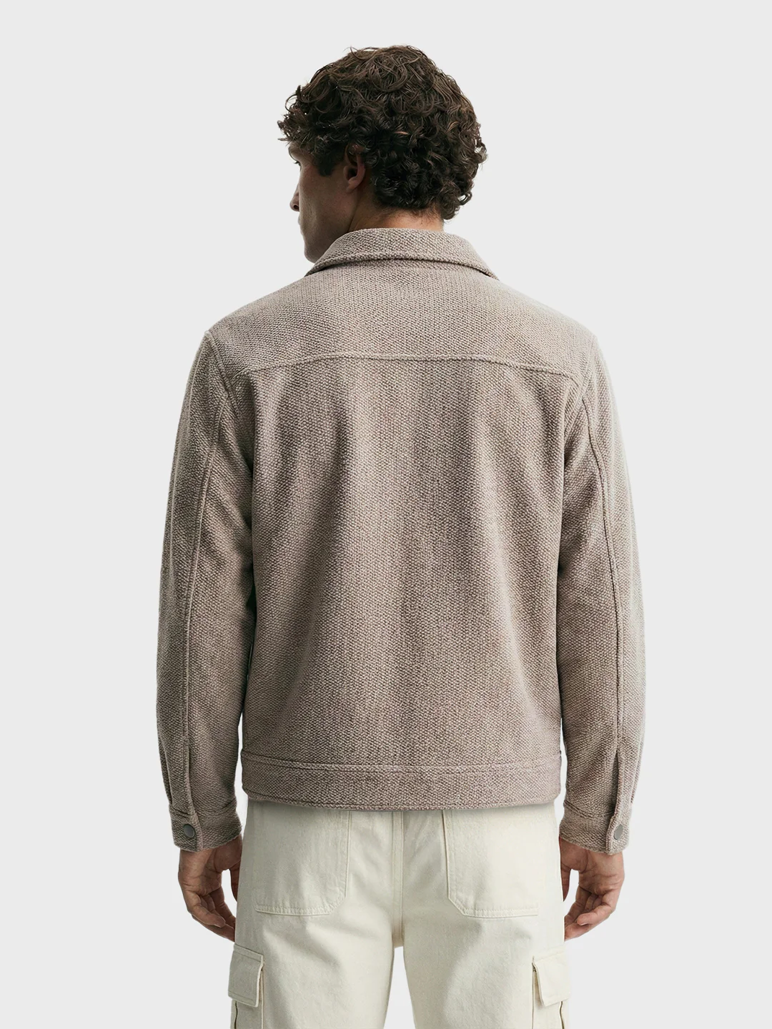 Men's Grey Regular Fit Solid Casual Jacket - Image 2