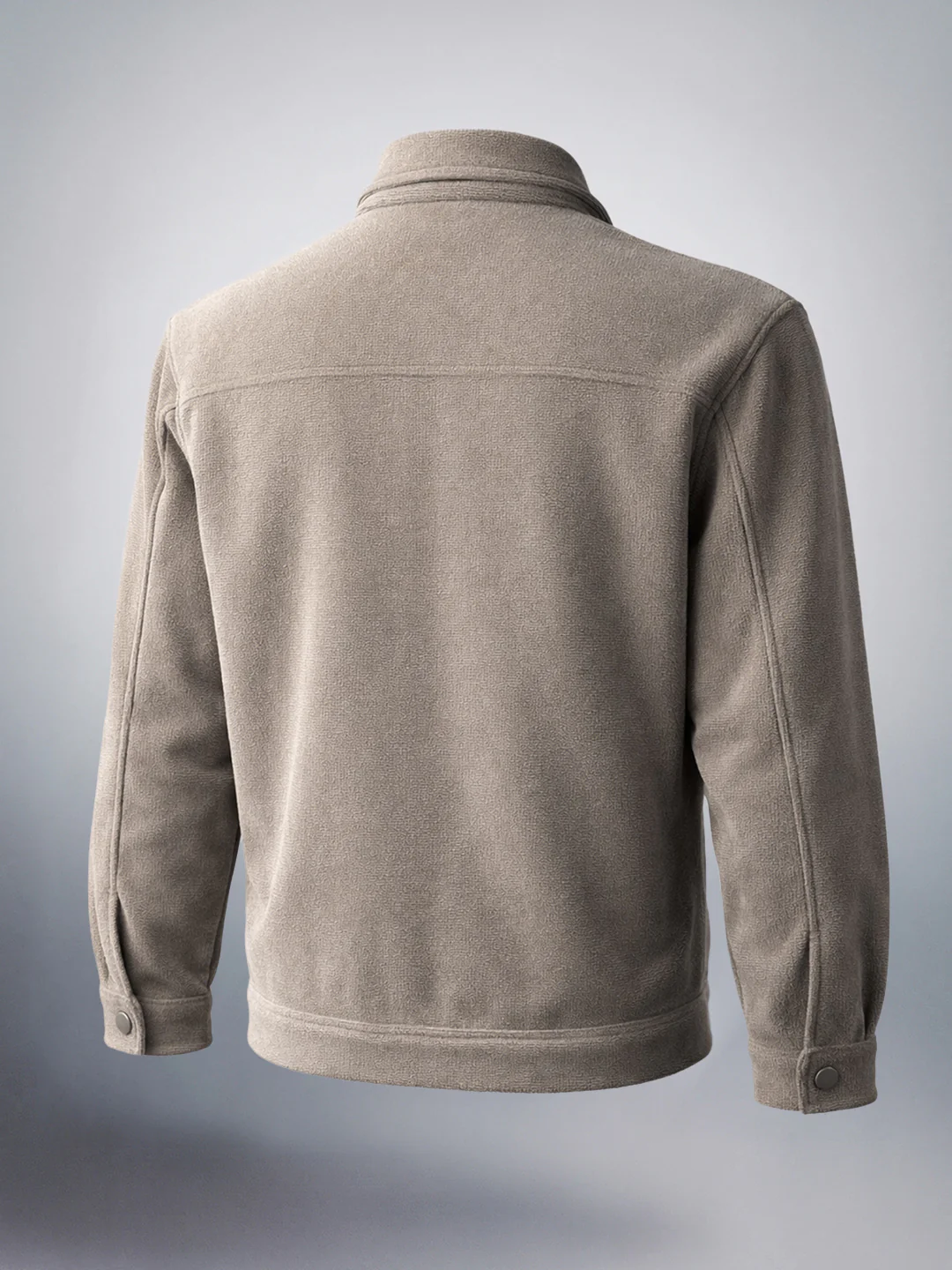 Men's Grey Regular Fit Solid Casual Jacket - Image 4