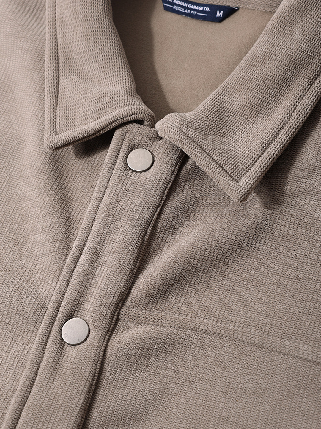 Men's Grey Regular Fit Solid Casual Jacket - Image 5