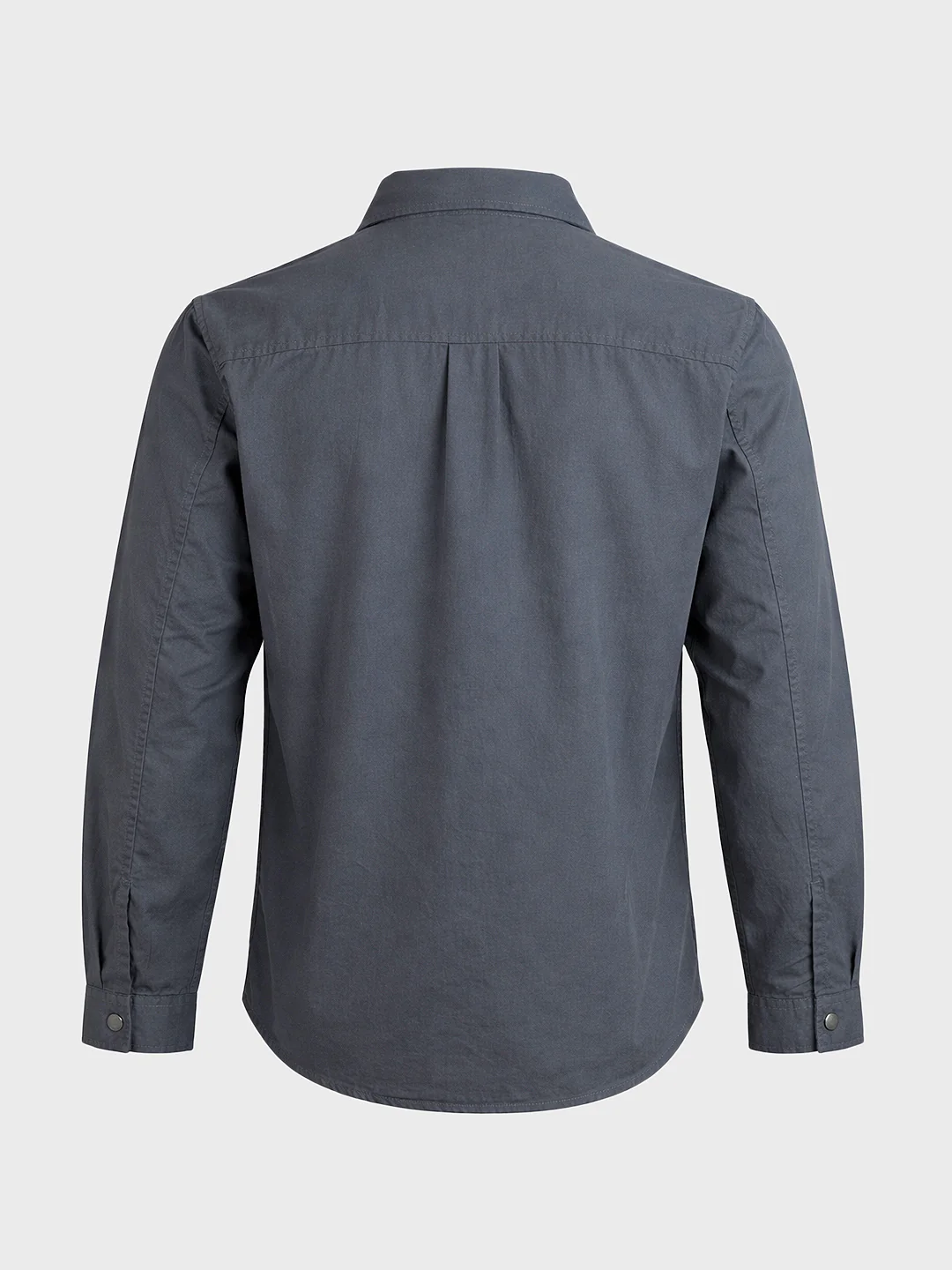 Men's Grey Regular Fit Solid Casual Shirt - Image 7