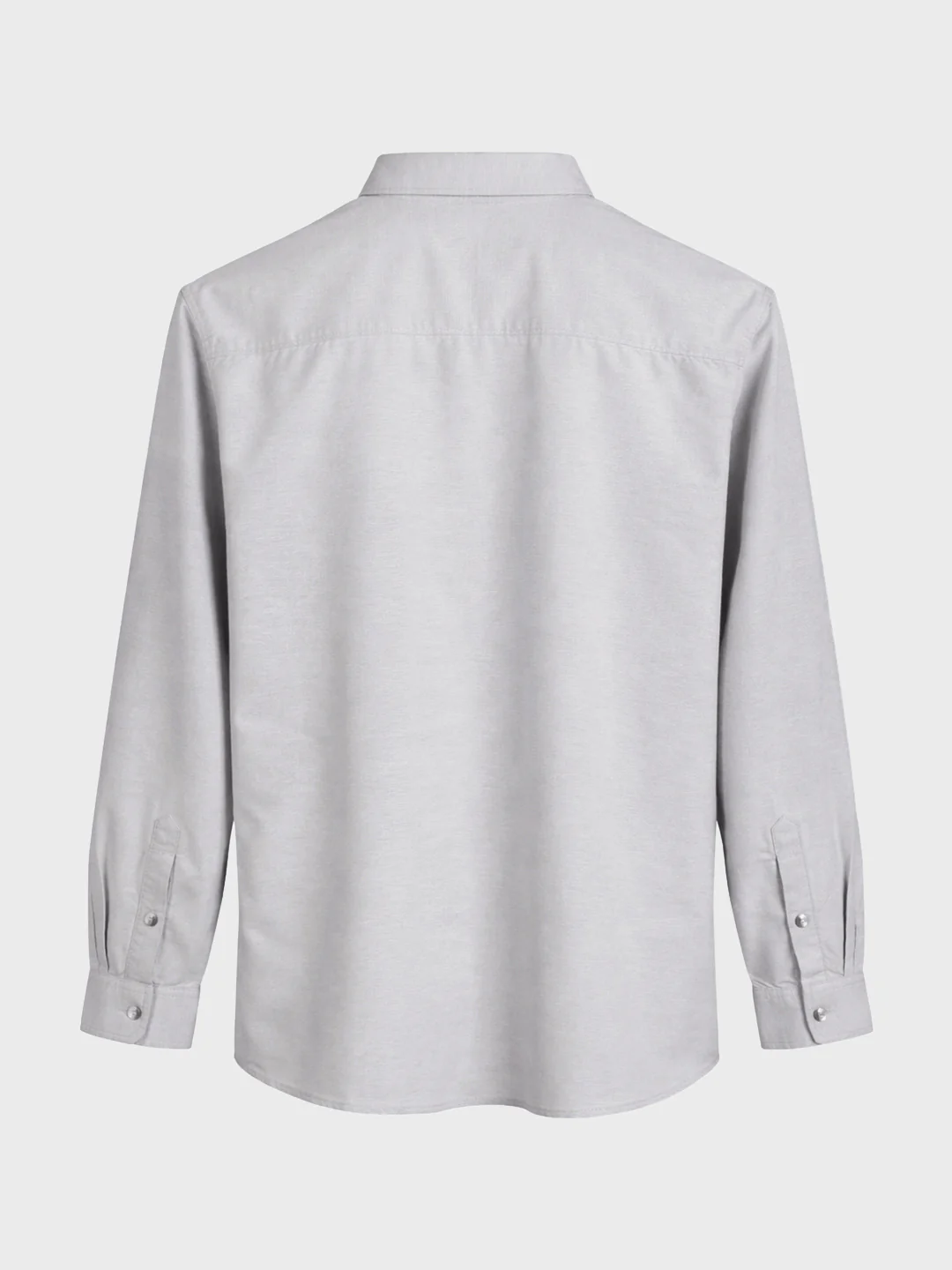 Men's Grey Regular Fit Solid Casual Shirt - Image 5